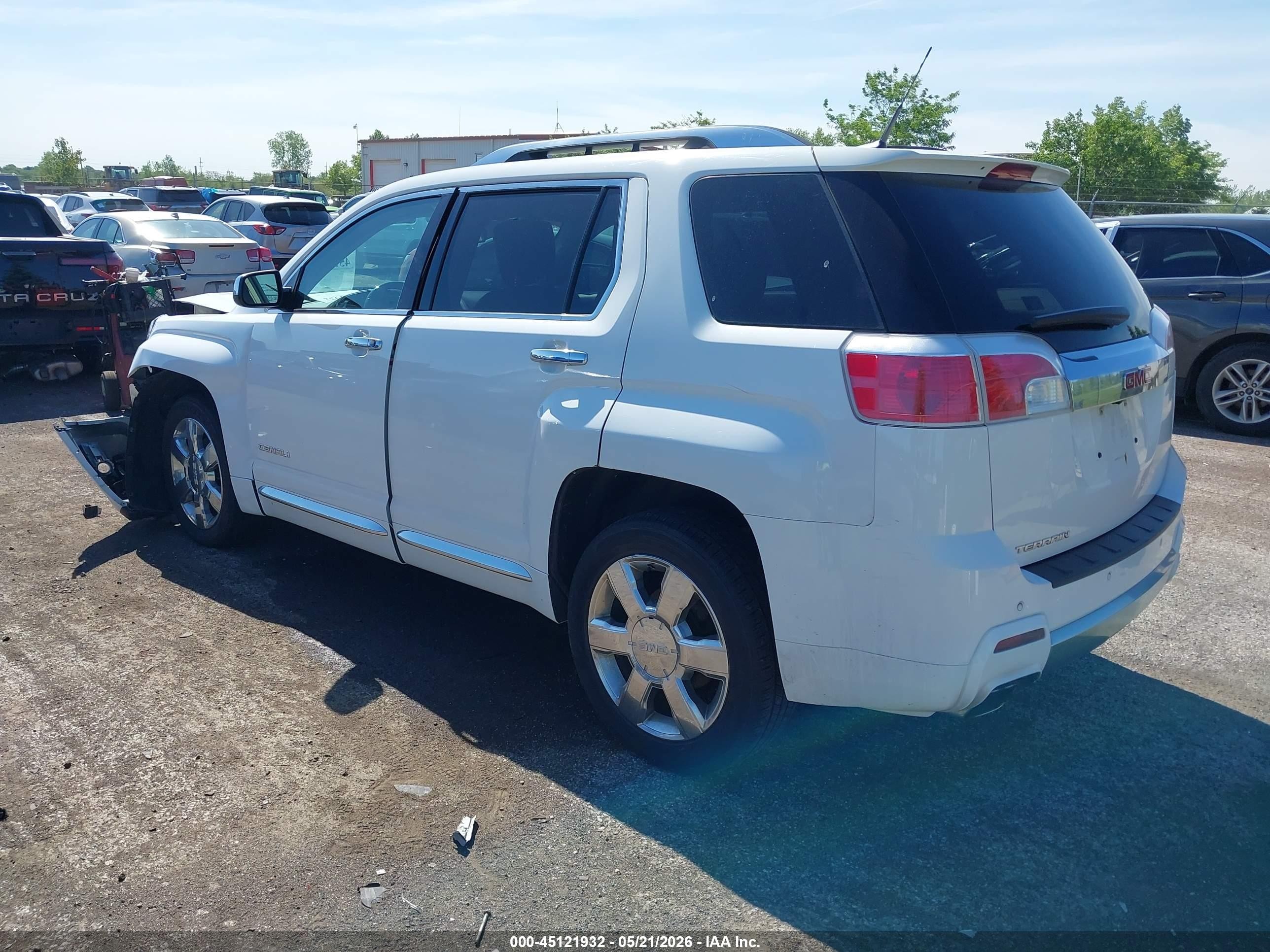 2013 Gmc Terrain Denali White vin: 2GKFLYE39D6152802