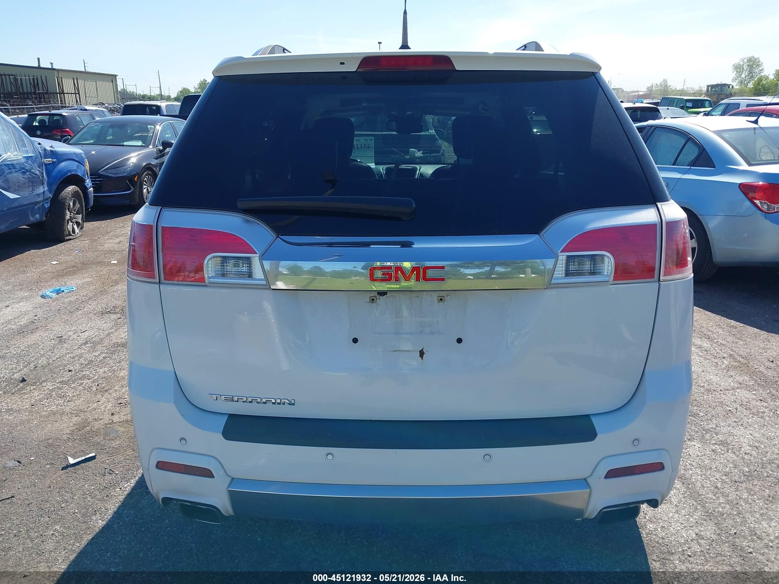 2013 Gmc Terrain Denali White vin: 2GKFLYE39D6152802