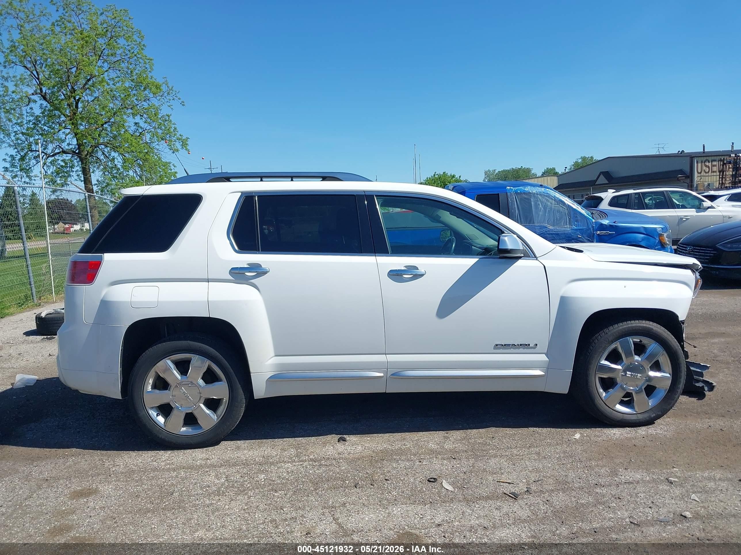 2013 Gmc Terrain Denali White vin: 2GKFLYE39D6152802