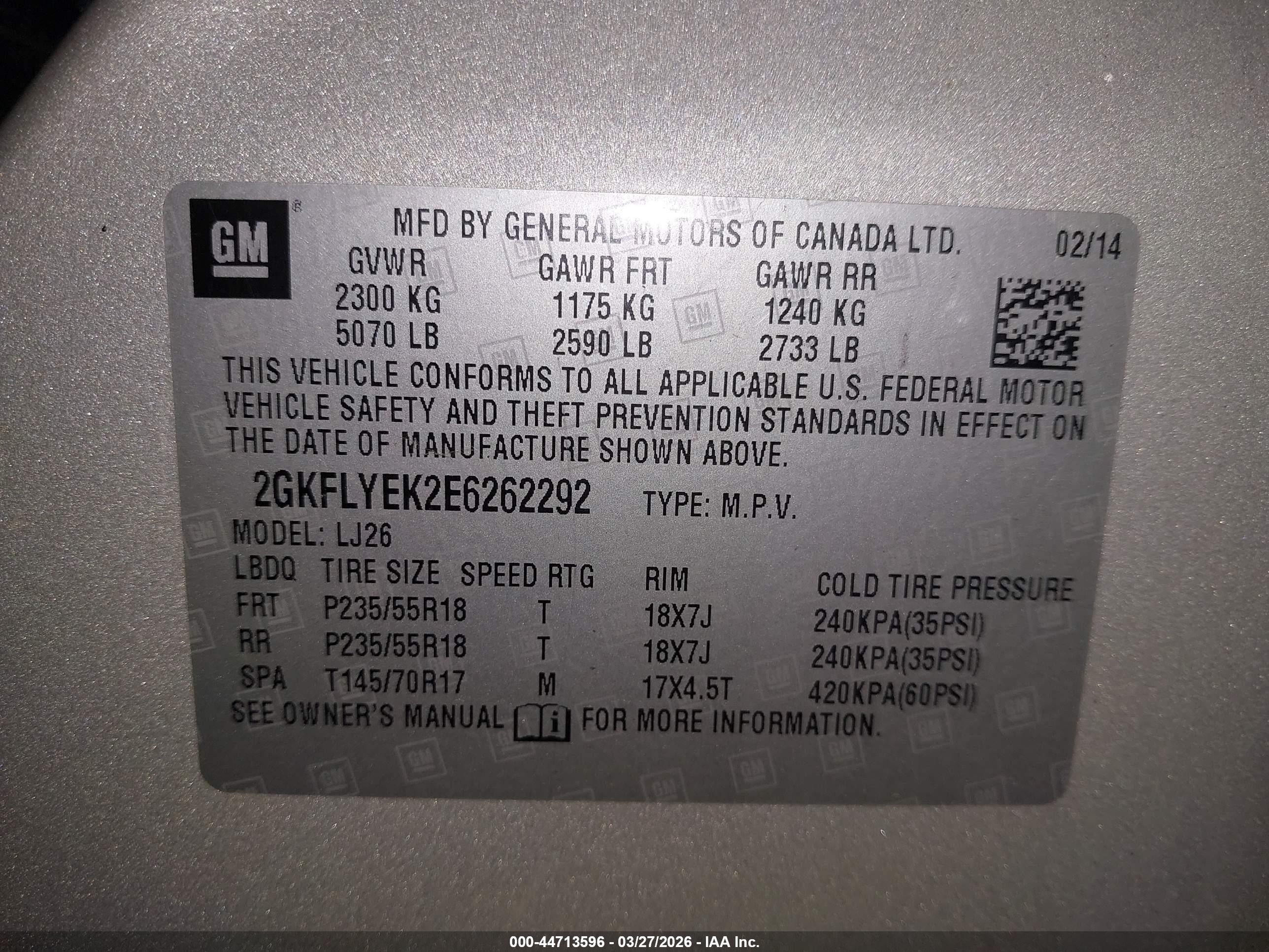 2014 Gmc Terrain Slt-2 Beige vin: 2GKFLYEK2E6262292
