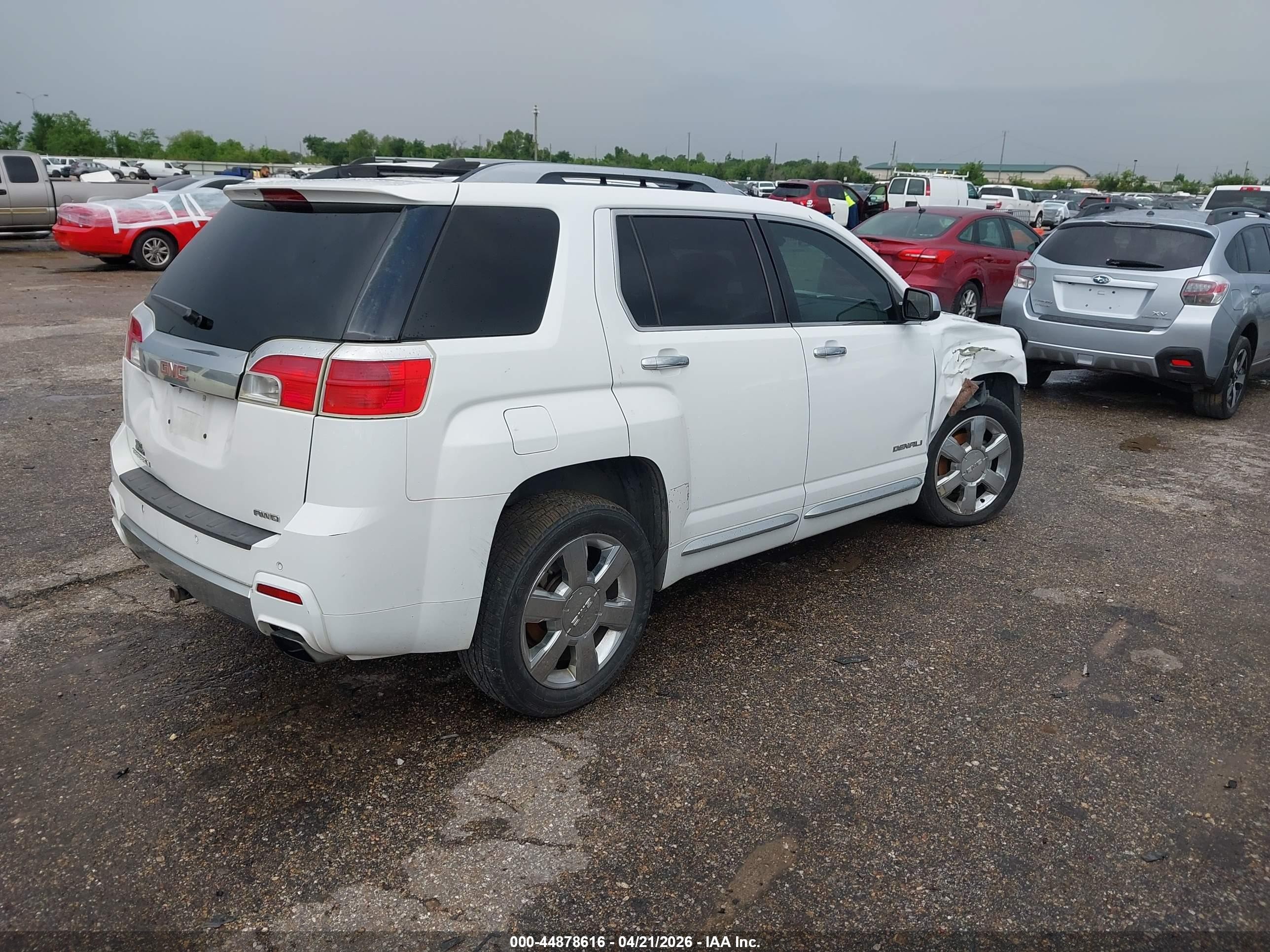 2013 Gmc Terrain Denali White vin: 2GKFLZE30D6291738