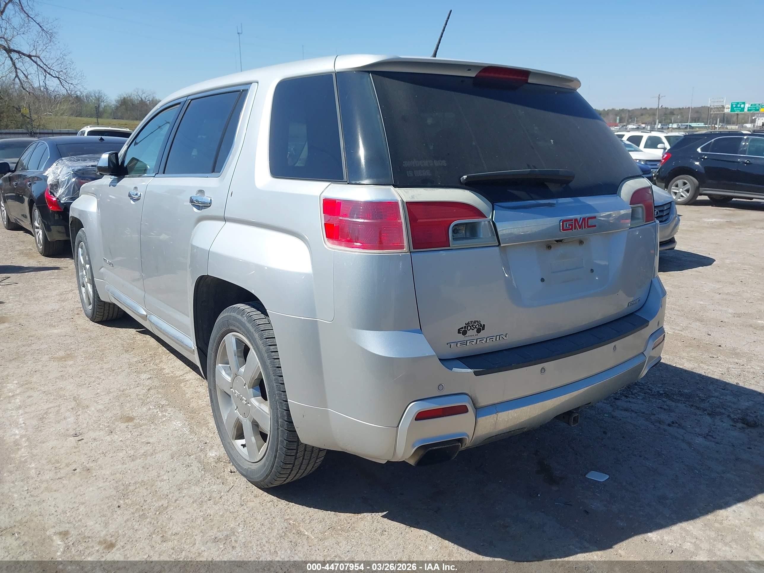 2013 Gmc Terrain Denali Silver vin: 2GKFLZE32D6154736