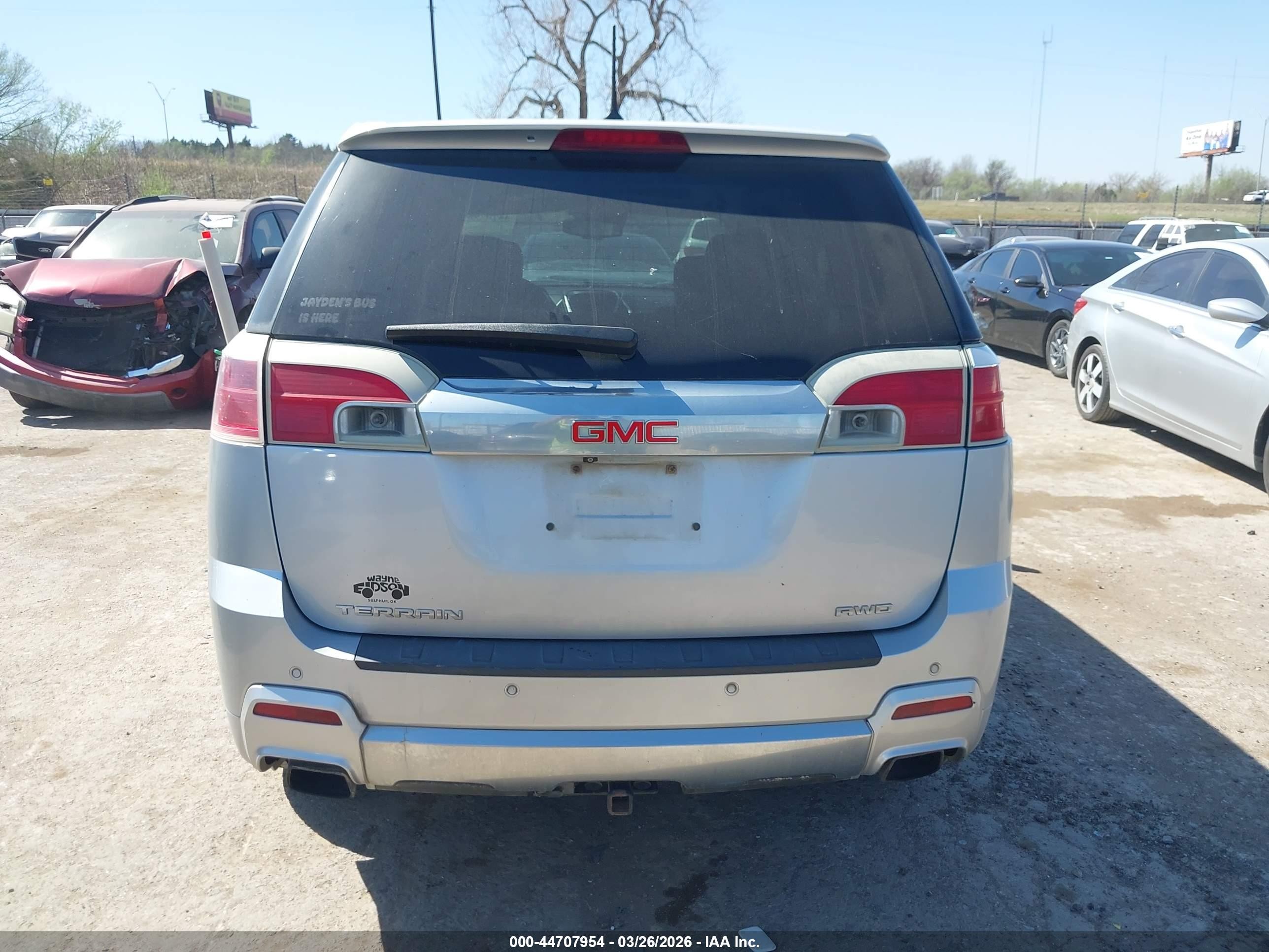 2013 Gmc Terrain Denali Silver vin: 2GKFLZE32D6154736