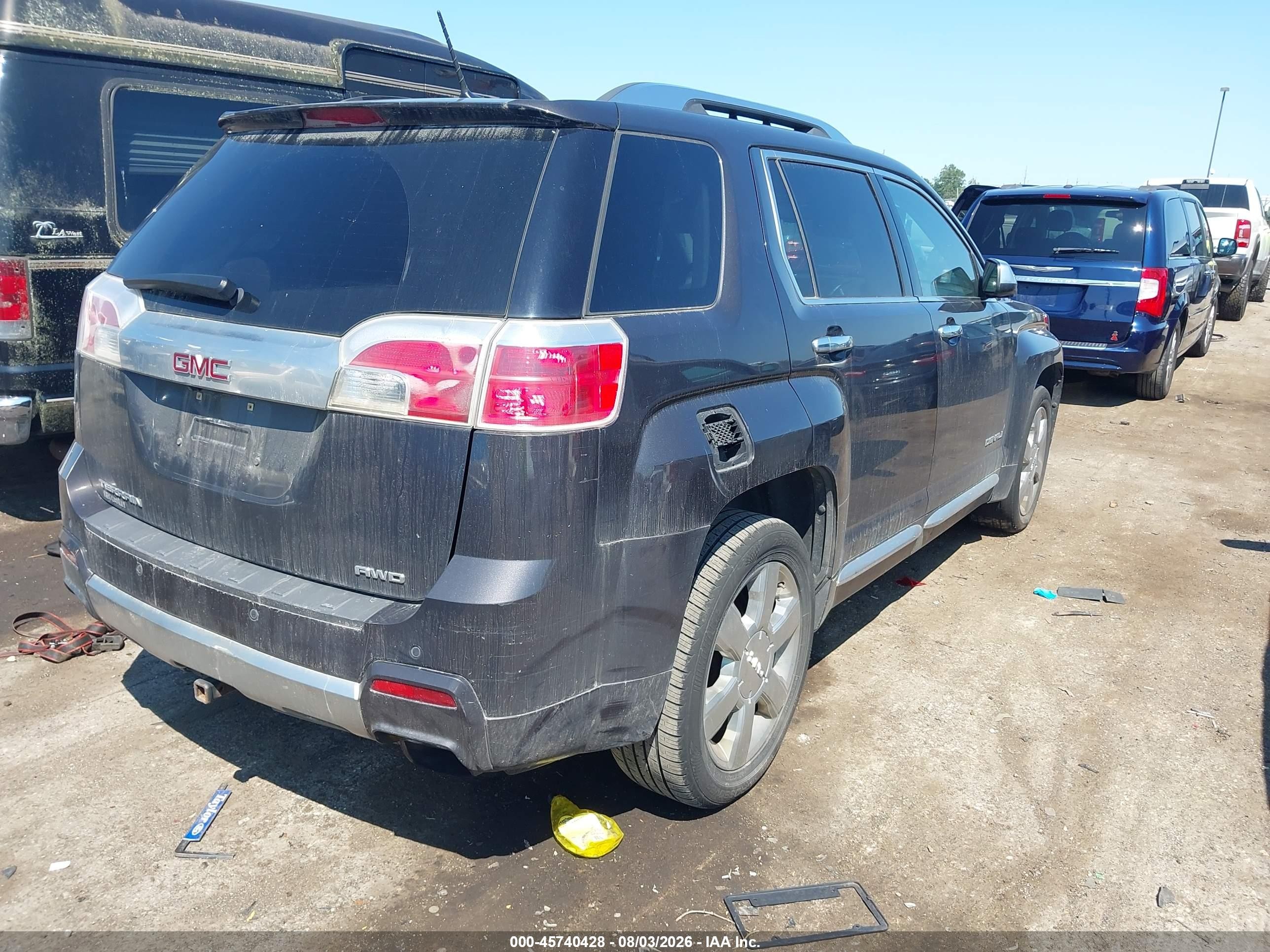 2013 Gmc Terrain Denali Серый vin: 2GKFLZE33D6187454