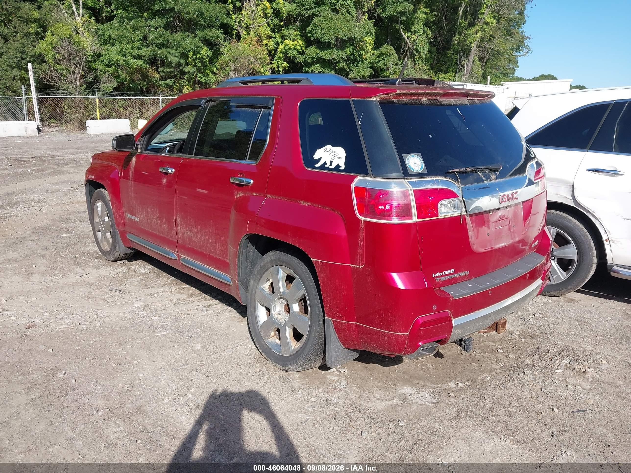 2013 Gmc Terrain Denali Maroon vin: 2GKFLZE34D6128087