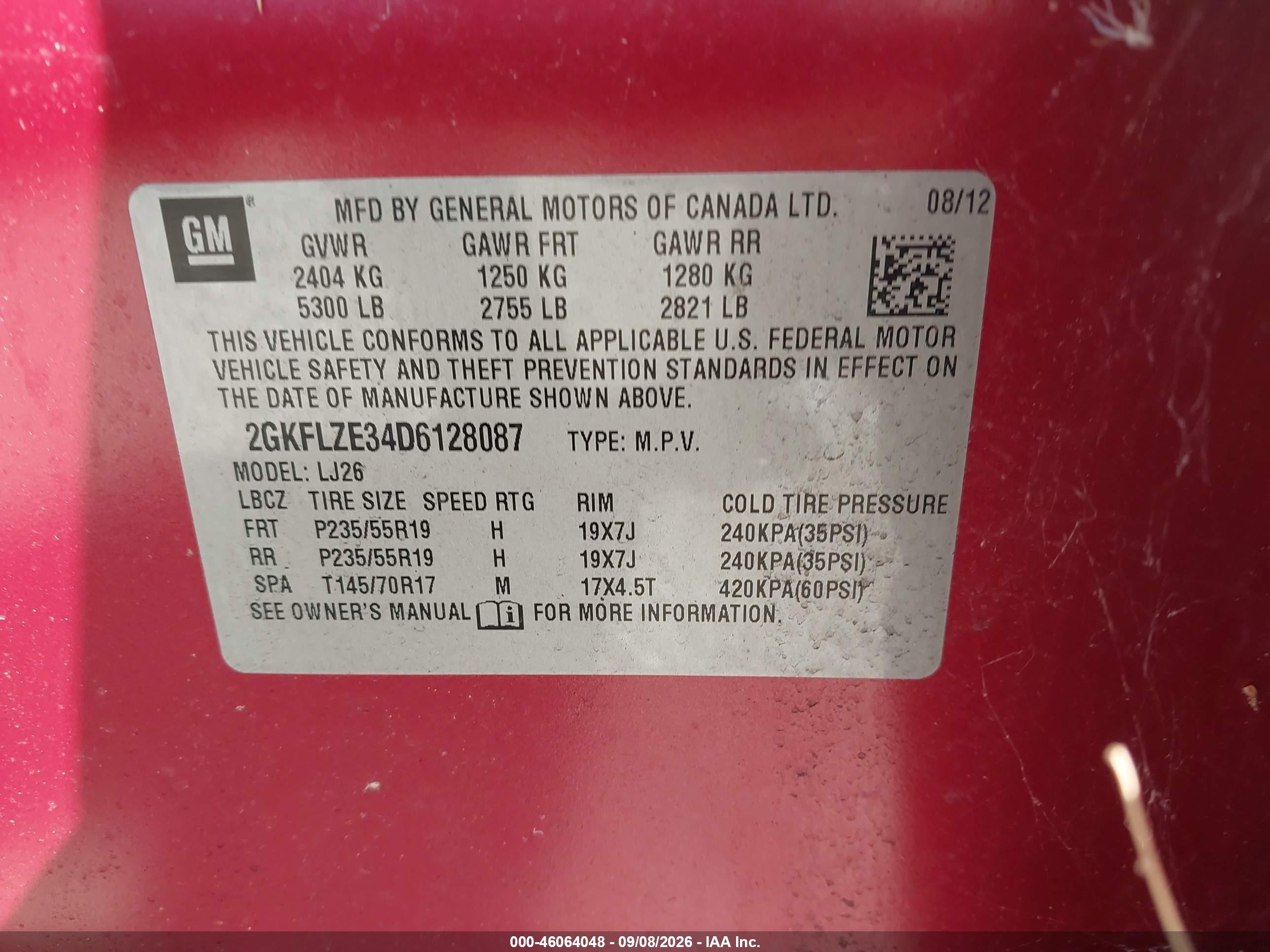 2013 Gmc Terrain Denali Maroon vin: 2GKFLZE34D6128087