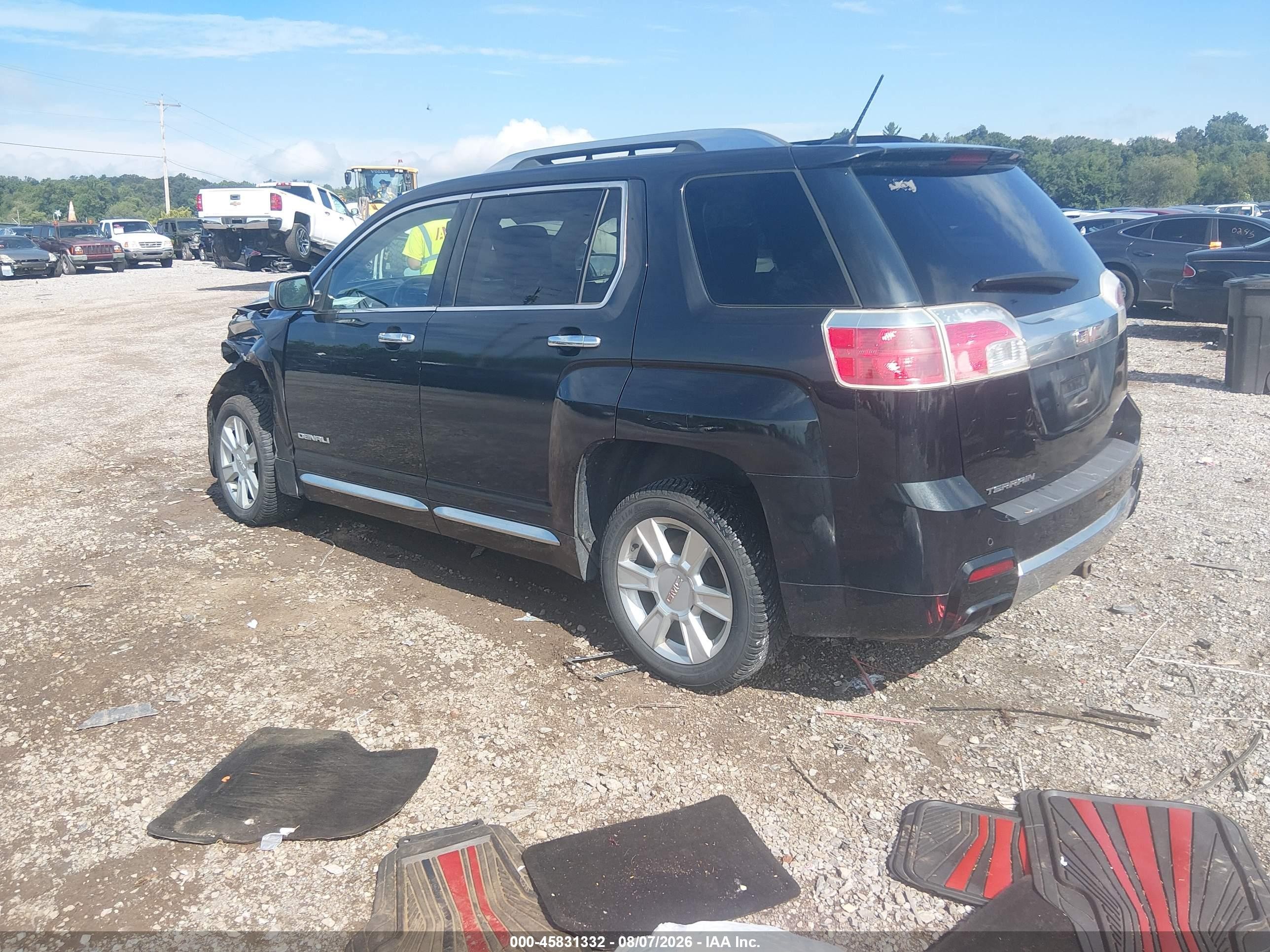 2013 Gmc Terrain Denali Black vin: 2GKFLZE34D6248567
