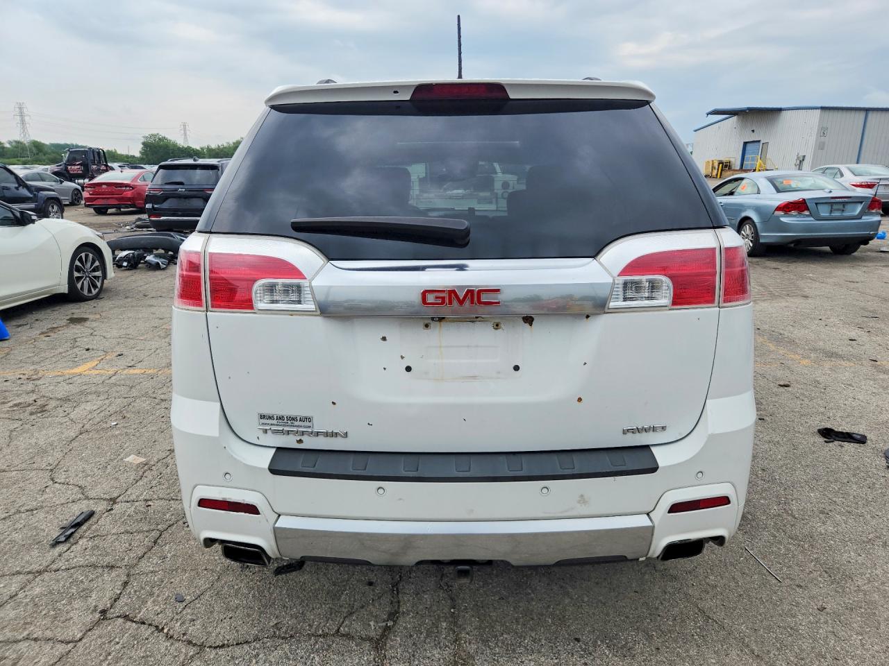 2015 Gmc Terrain Denali White vin: 2GKFLZE35F6268443
