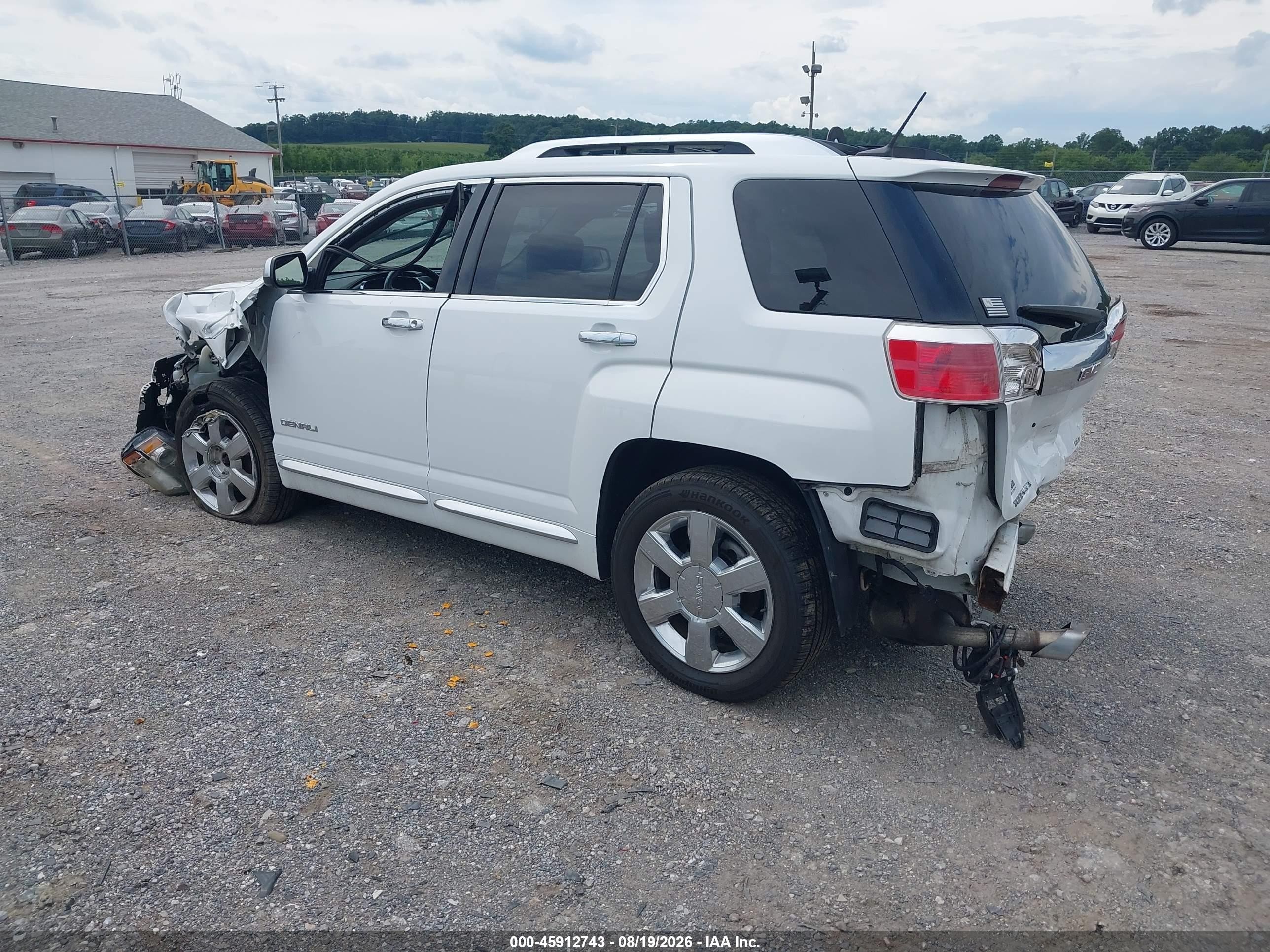 2013 Gmc Terrain Denali White vin: 2GKFLZE36D6206336