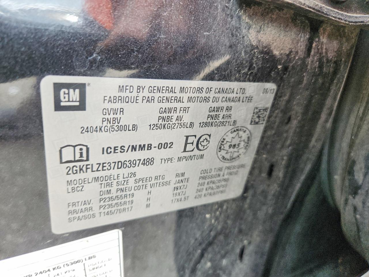 2013 Gmc Terrain Denali Черный vin: 2GKFLZE37D6397488
