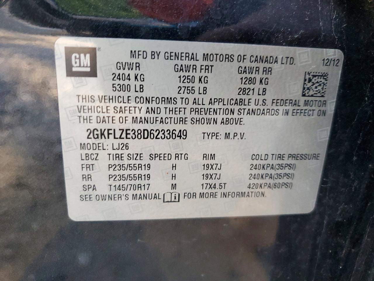 2013 Gmc Terrain Denali Black vin: 2GKFLZE38D6233649