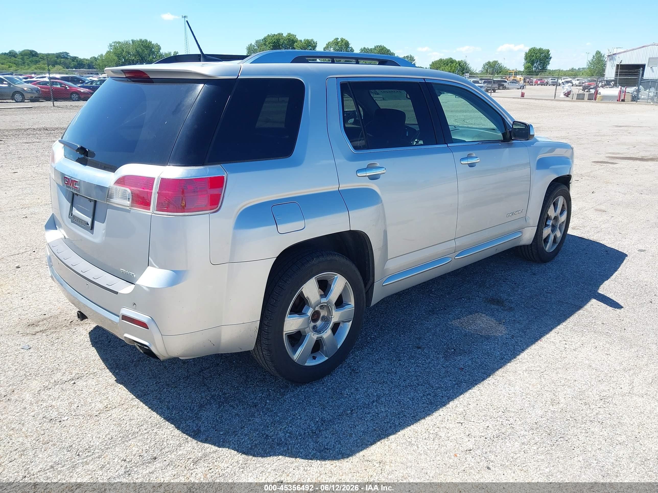 2013 Gmc Terrain Denali Silver vin: 2GKFLZE38D6308446