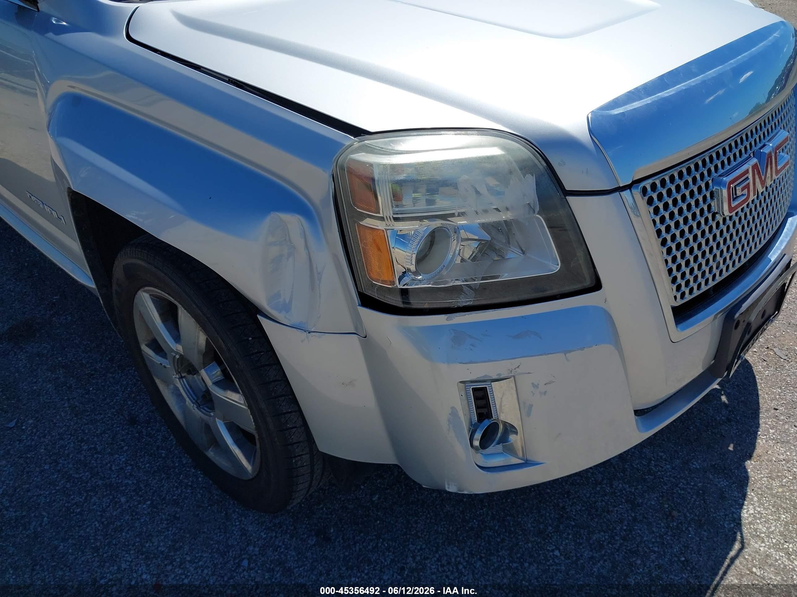 2013 Gmc Terrain Denali Silver vin: 2GKFLZE38D6308446