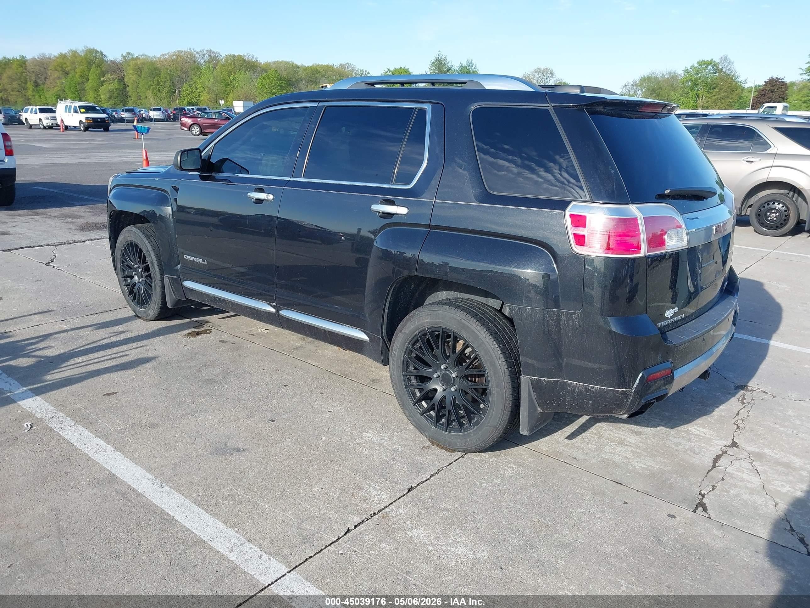 2015 Gmc Terrain Denali Black vin: 2GKFLZE38F6207037