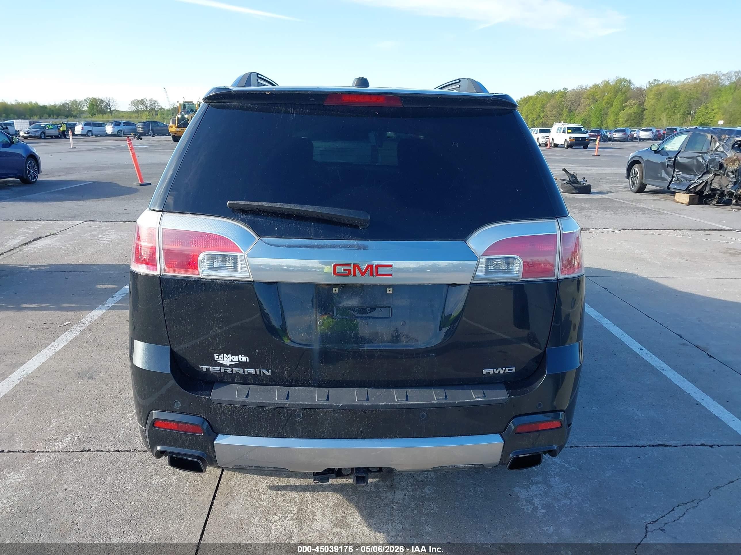 2015 Gmc Terrain Denali Black vin: 2GKFLZE38F6207037