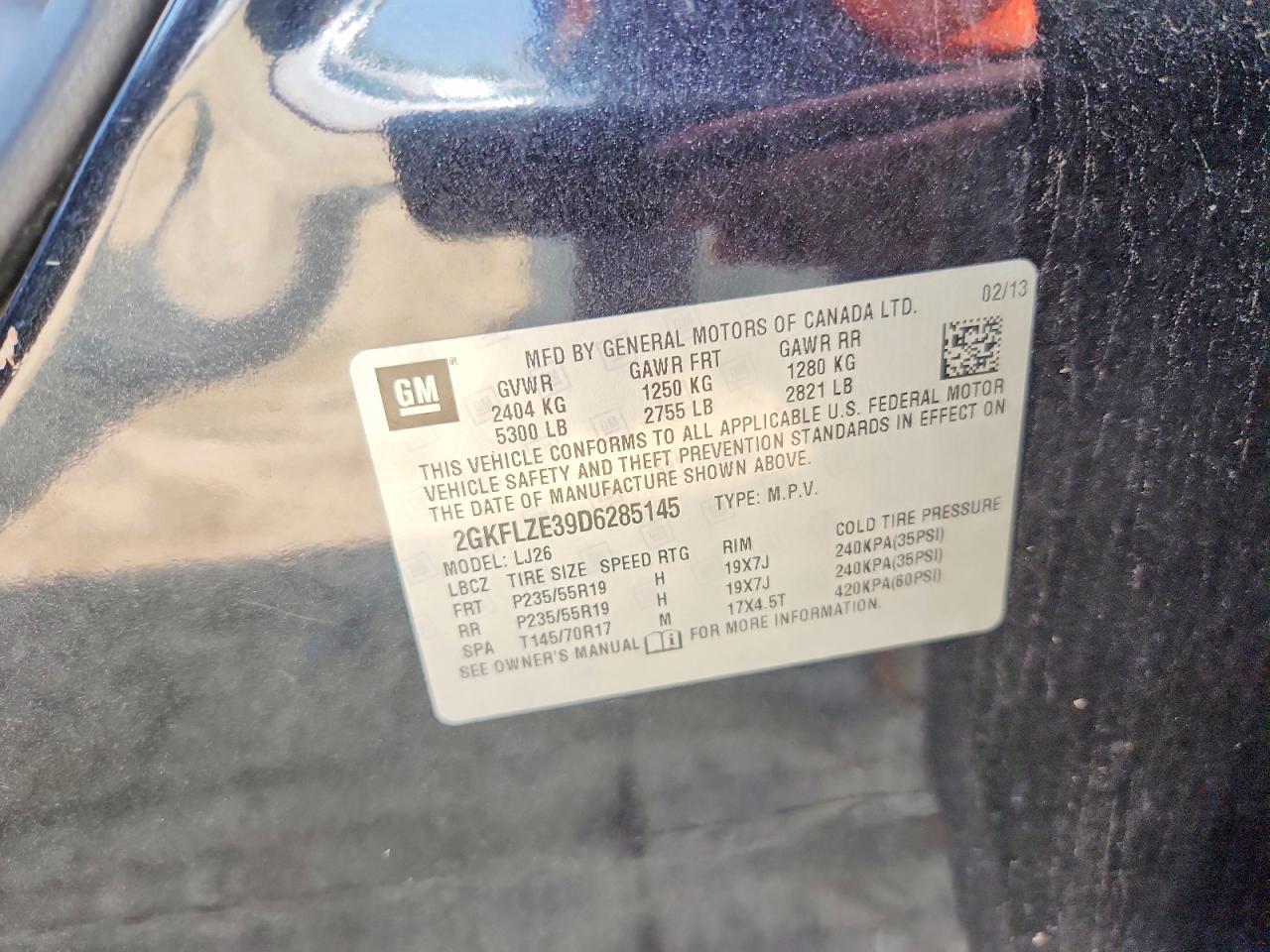 2013 Gmc Terrain Denali Черный vin: 2GKFLZE39D6285145