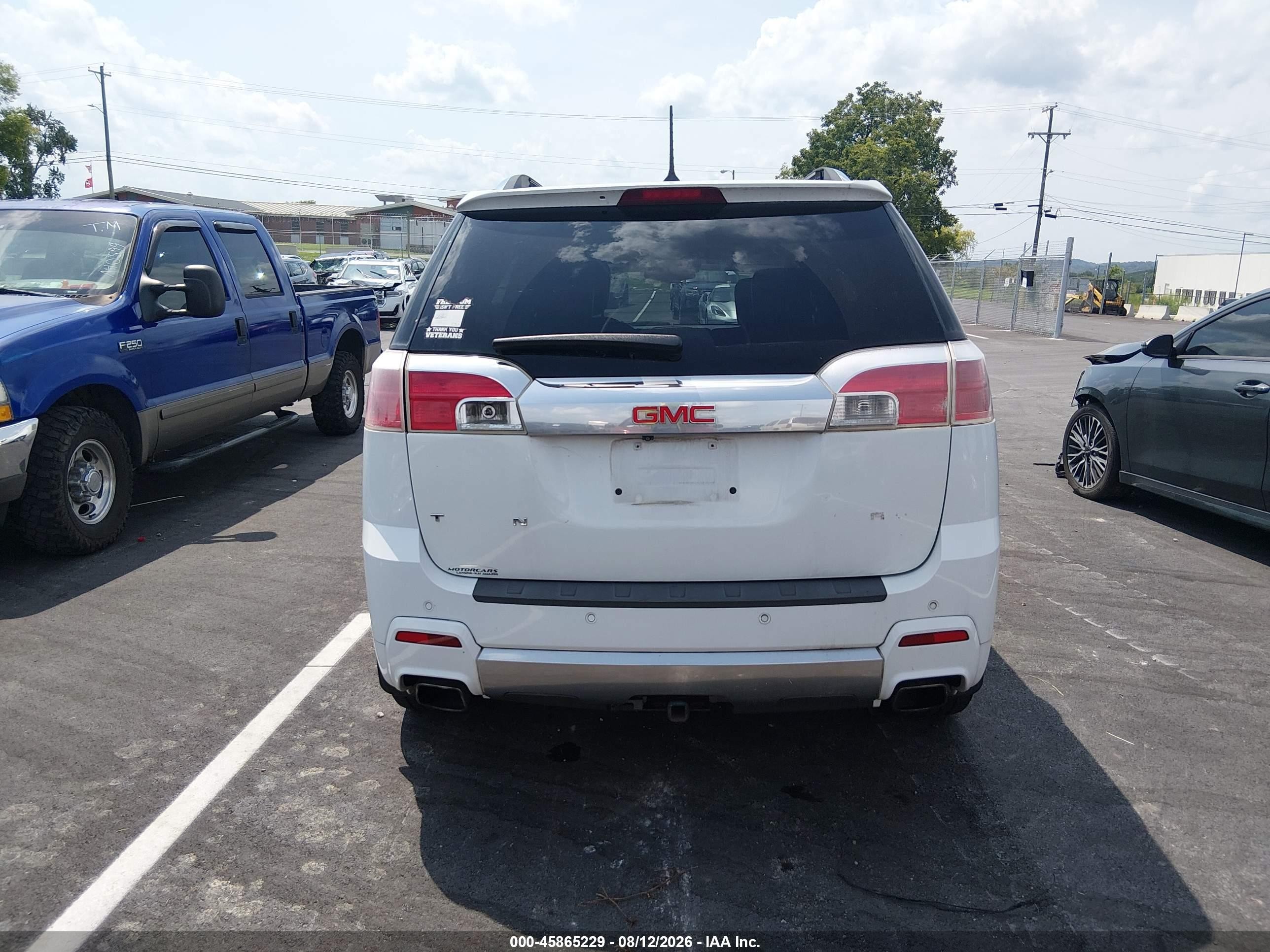 2014 Gmc Terrain Denali White vin: 2GKFLZE39E6249876