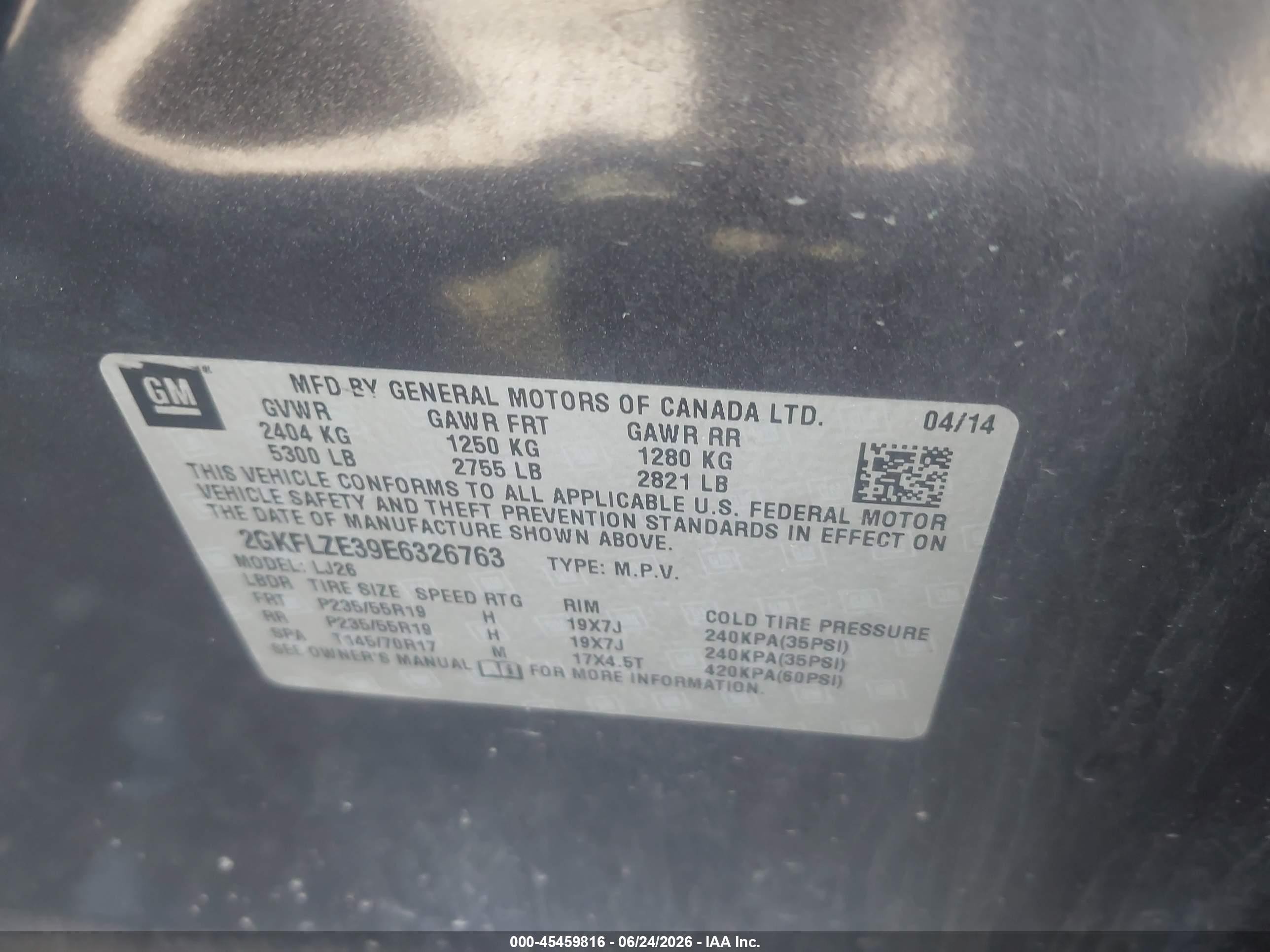 2014 Gmc Terrain Denali Gray vin: 2GKFLZE39E6326763