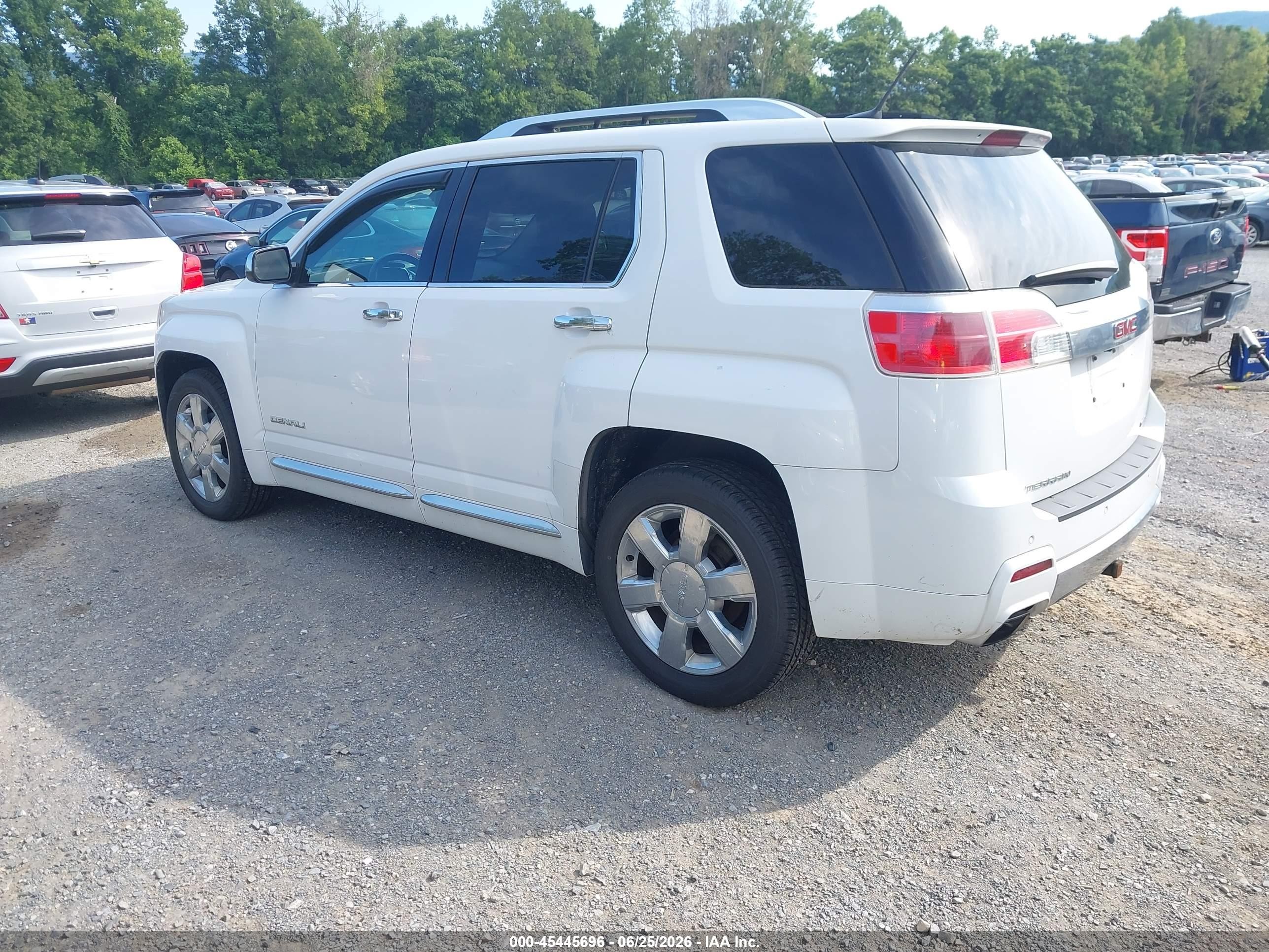 2013 Gmc Terrain Denali White vin: 2GKFLZE3XD6251098