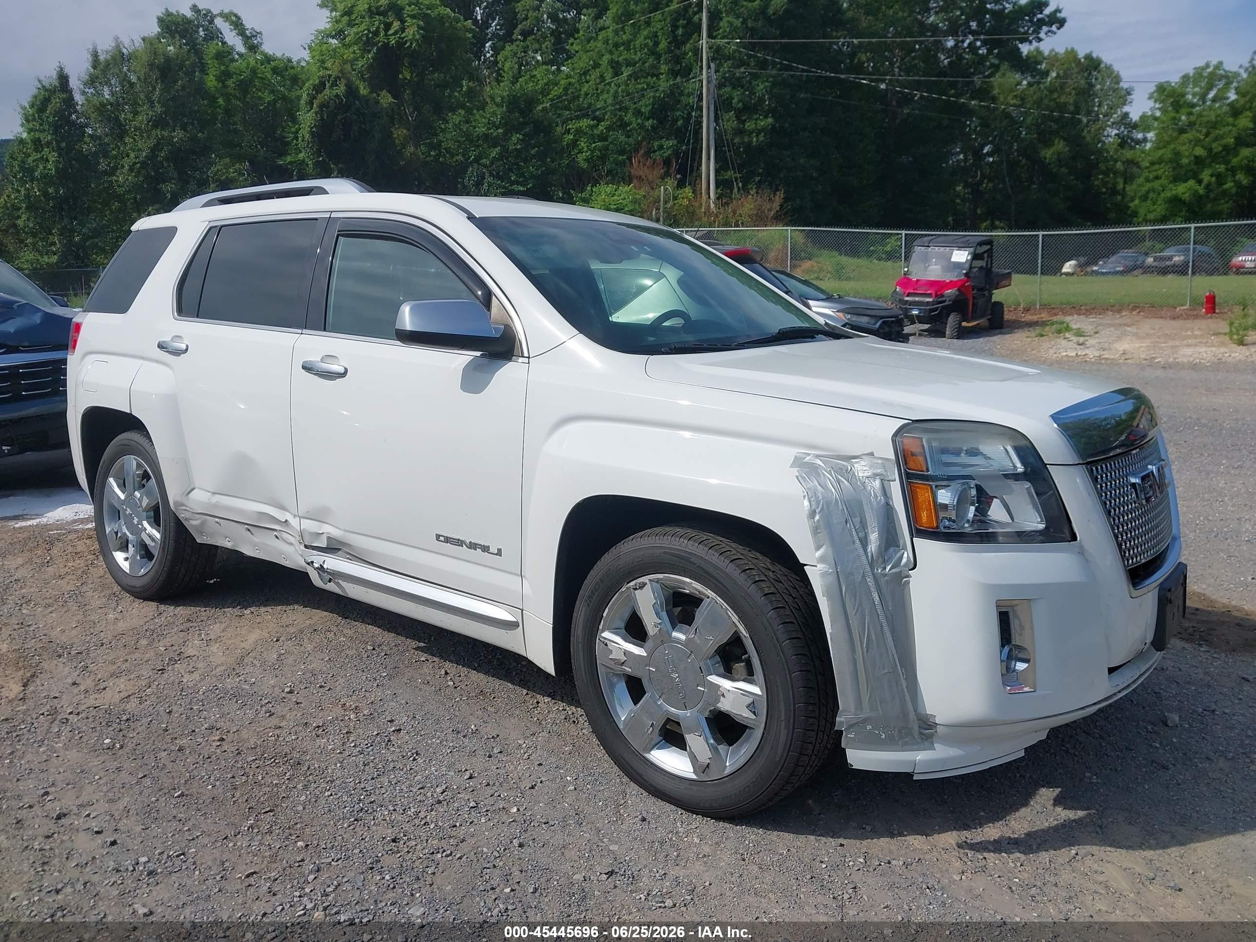 2013 Gmc Terrain Denali White vin: 2GKFLZE3XD6251098