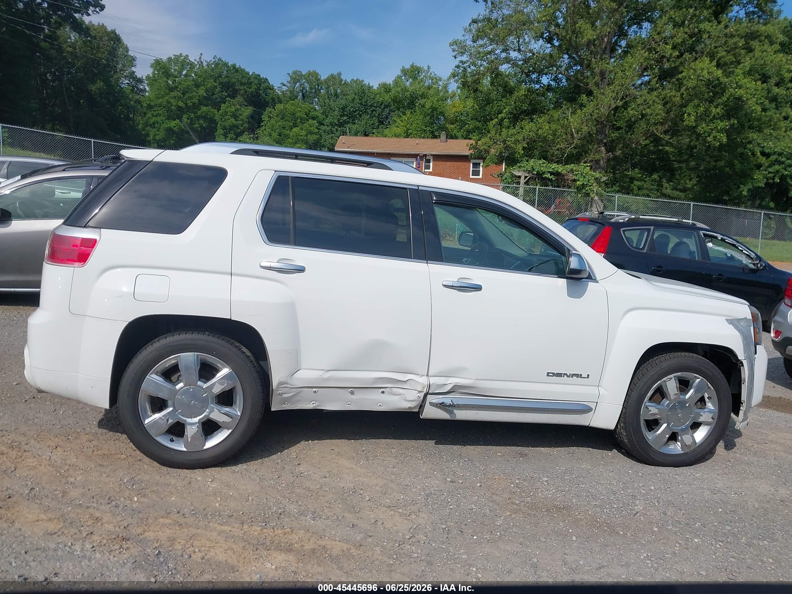2013 Gmc Terrain Denali White vin: 2GKFLZE3XD6251098