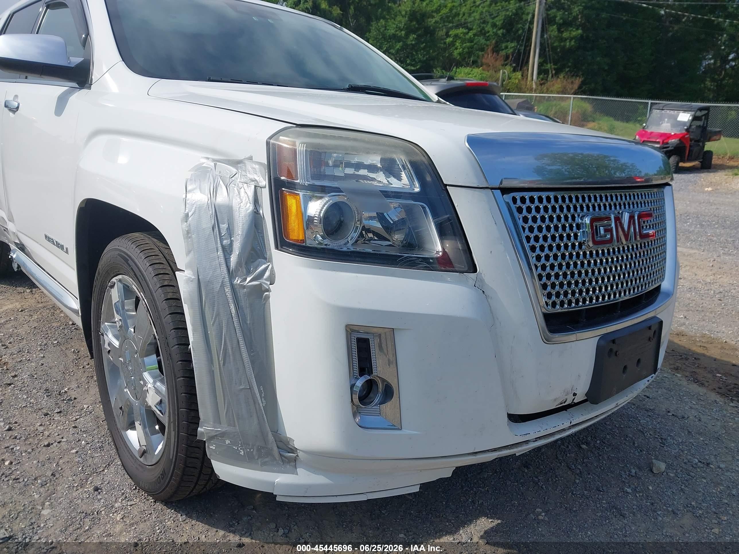 2013 Gmc Terrain Denali White vin: 2GKFLZE3XD6251098