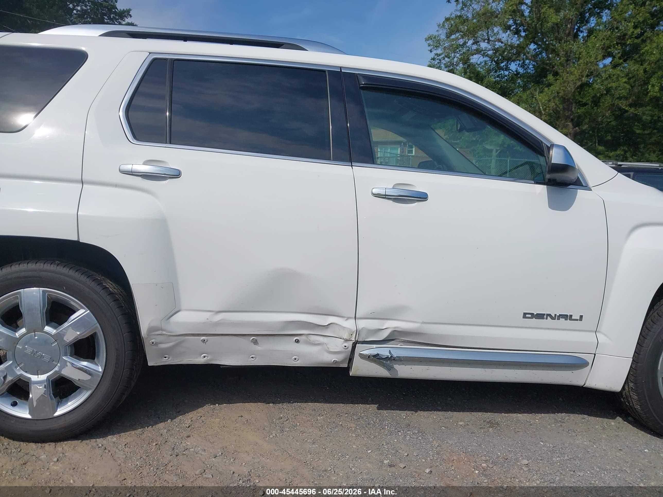 2013 Gmc Terrain Denali White vin: 2GKFLZE3XD6251098