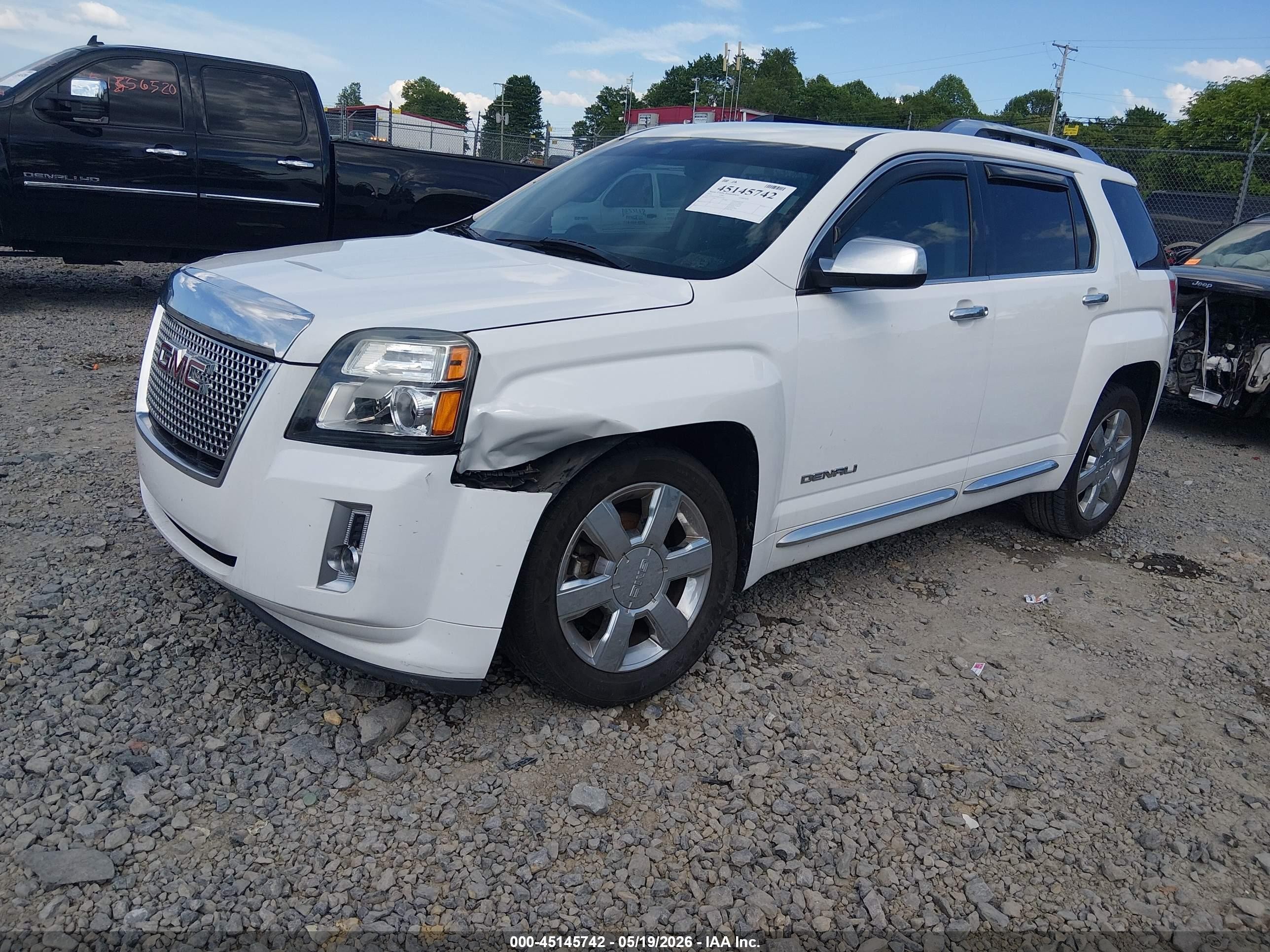2014 Gmc Terrain Denali White vin: 2GKFLZE3XE6254276