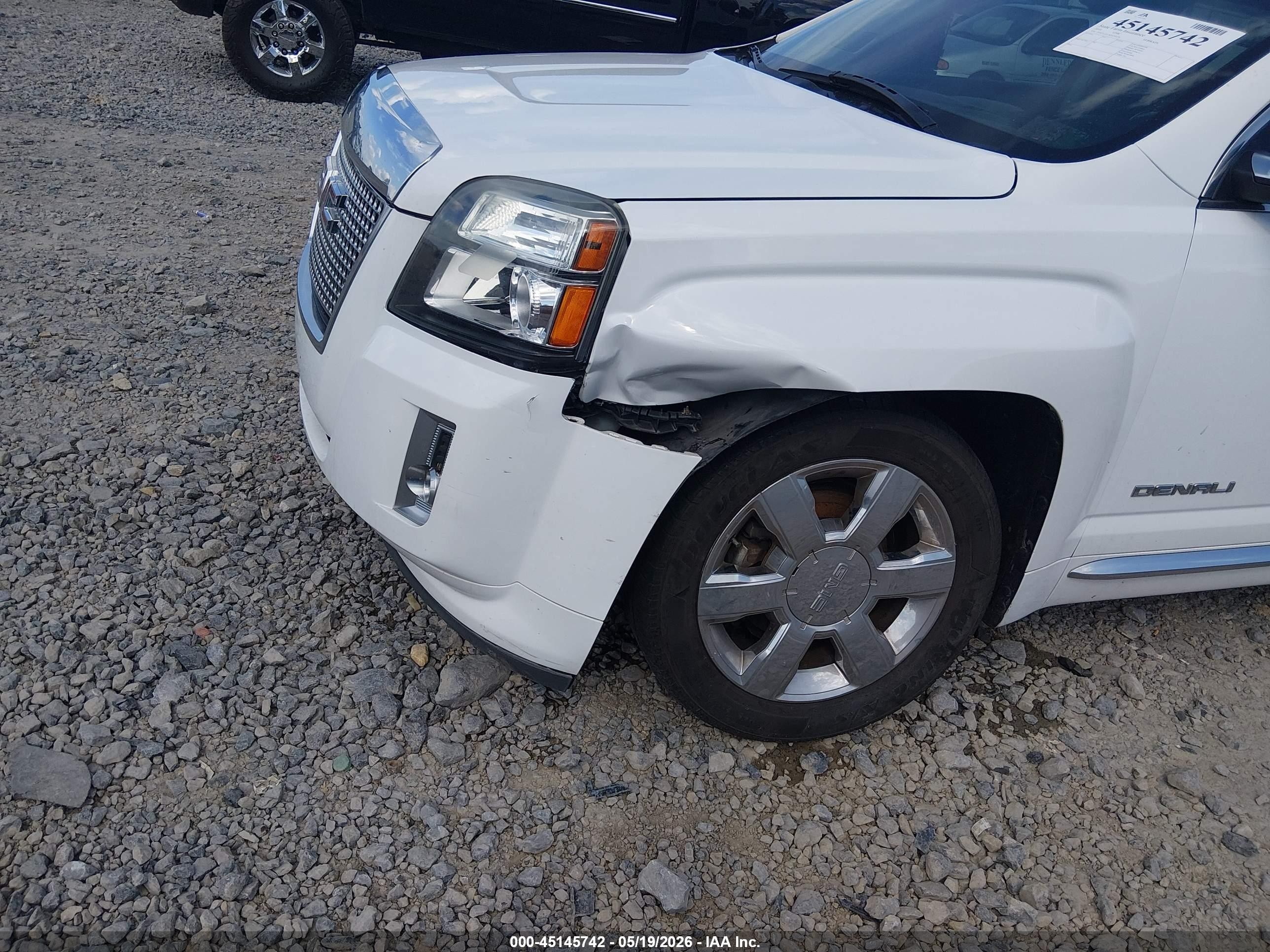 2014 Gmc Terrain Denali White vin: 2GKFLZE3XE6254276