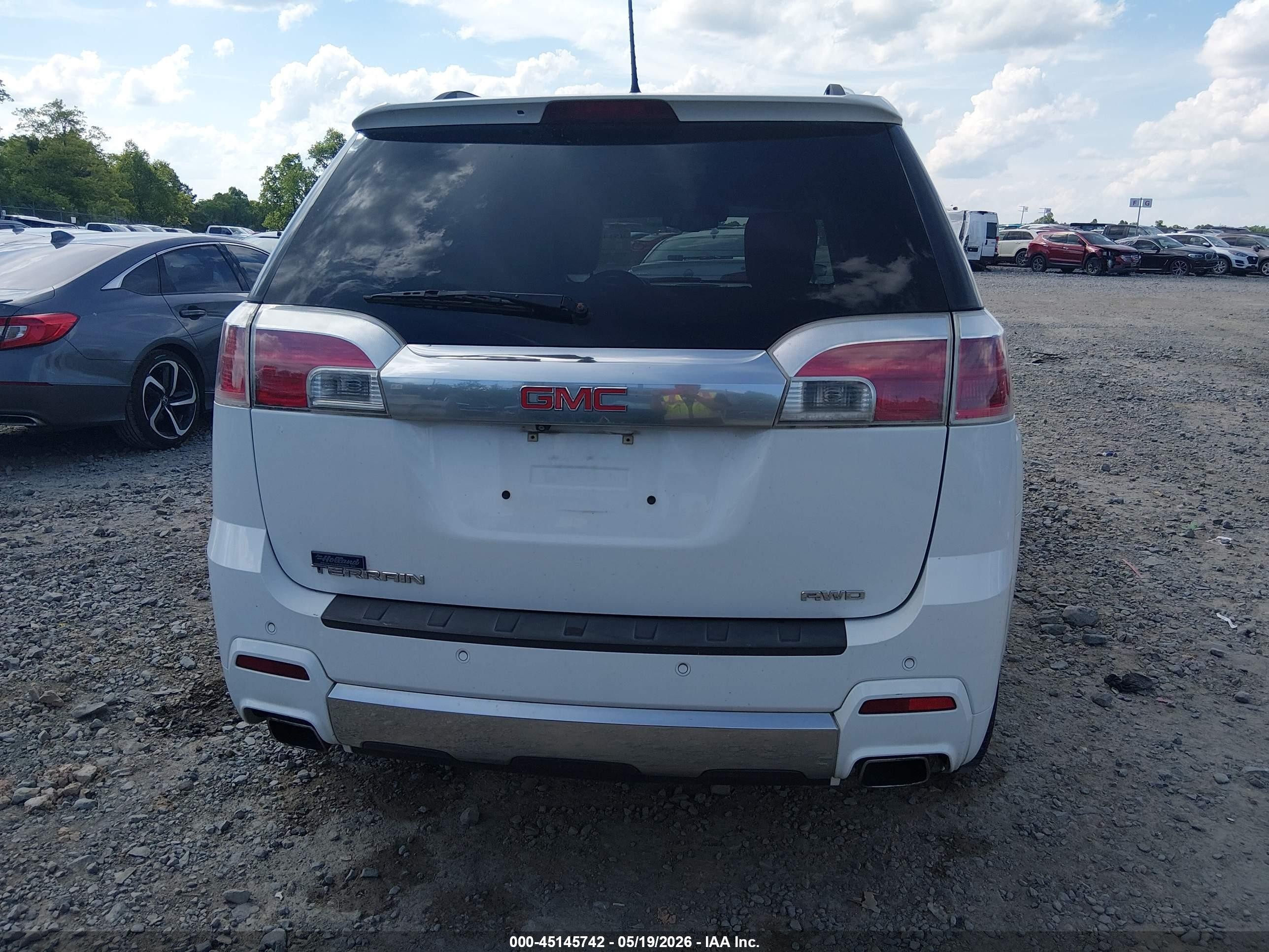 2014 Gmc Terrain Denali White vin: 2GKFLZE3XE6254276