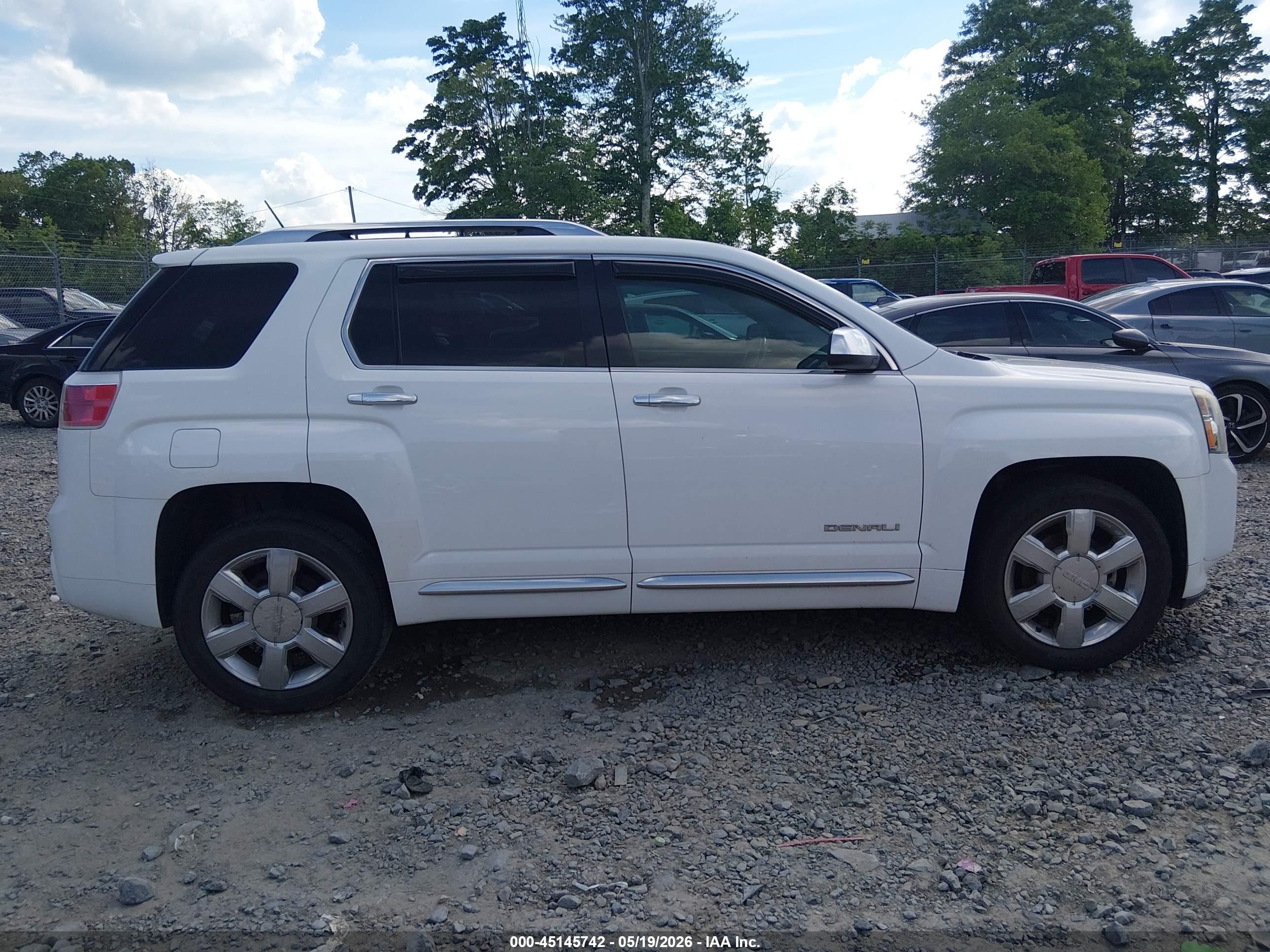 2014 Gmc Terrain Denali White vin: 2GKFLZE3XE6254276