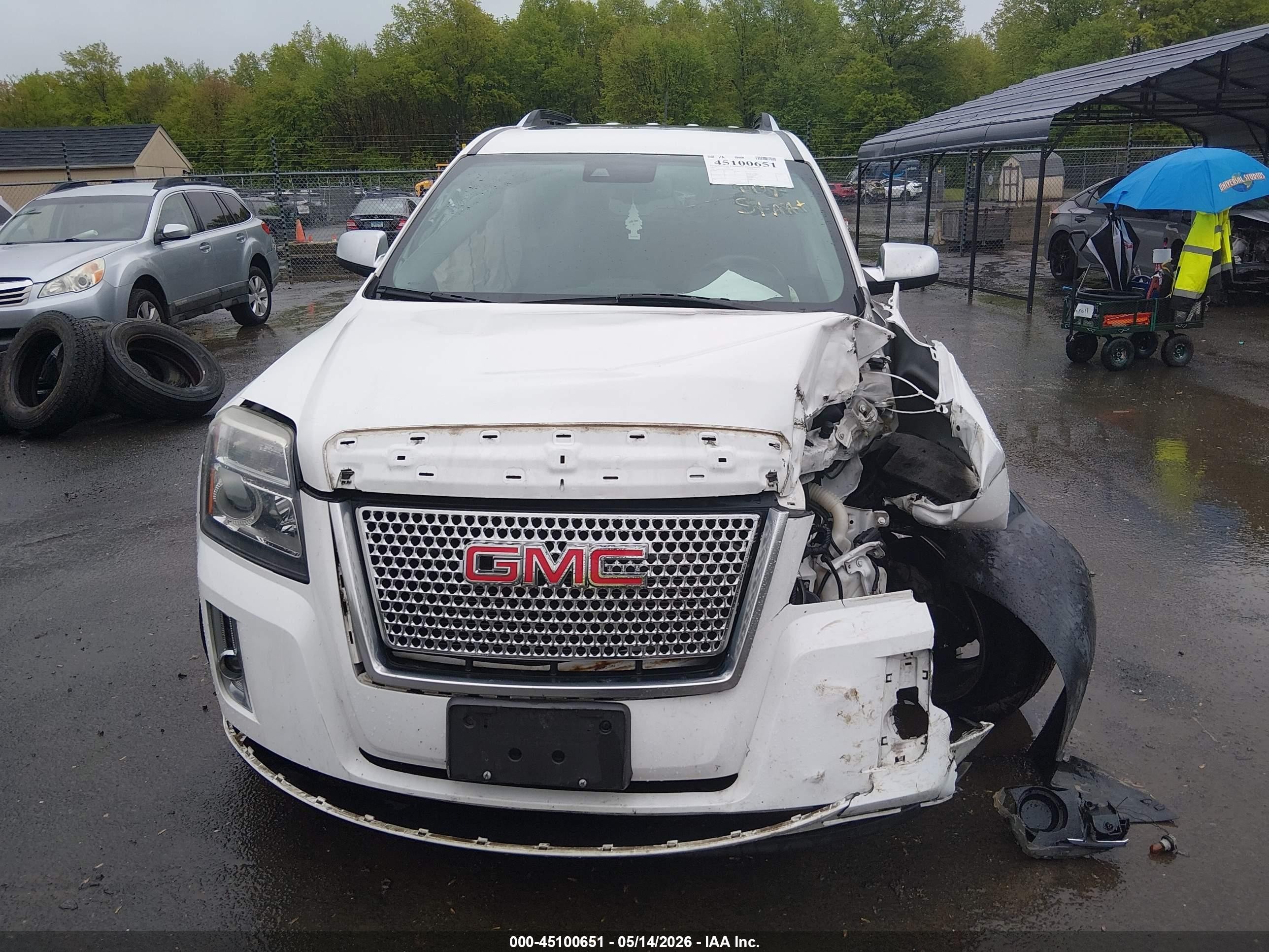 2015 Gmc Terrain Denali White vin: 2GKFLZE3XF6225409