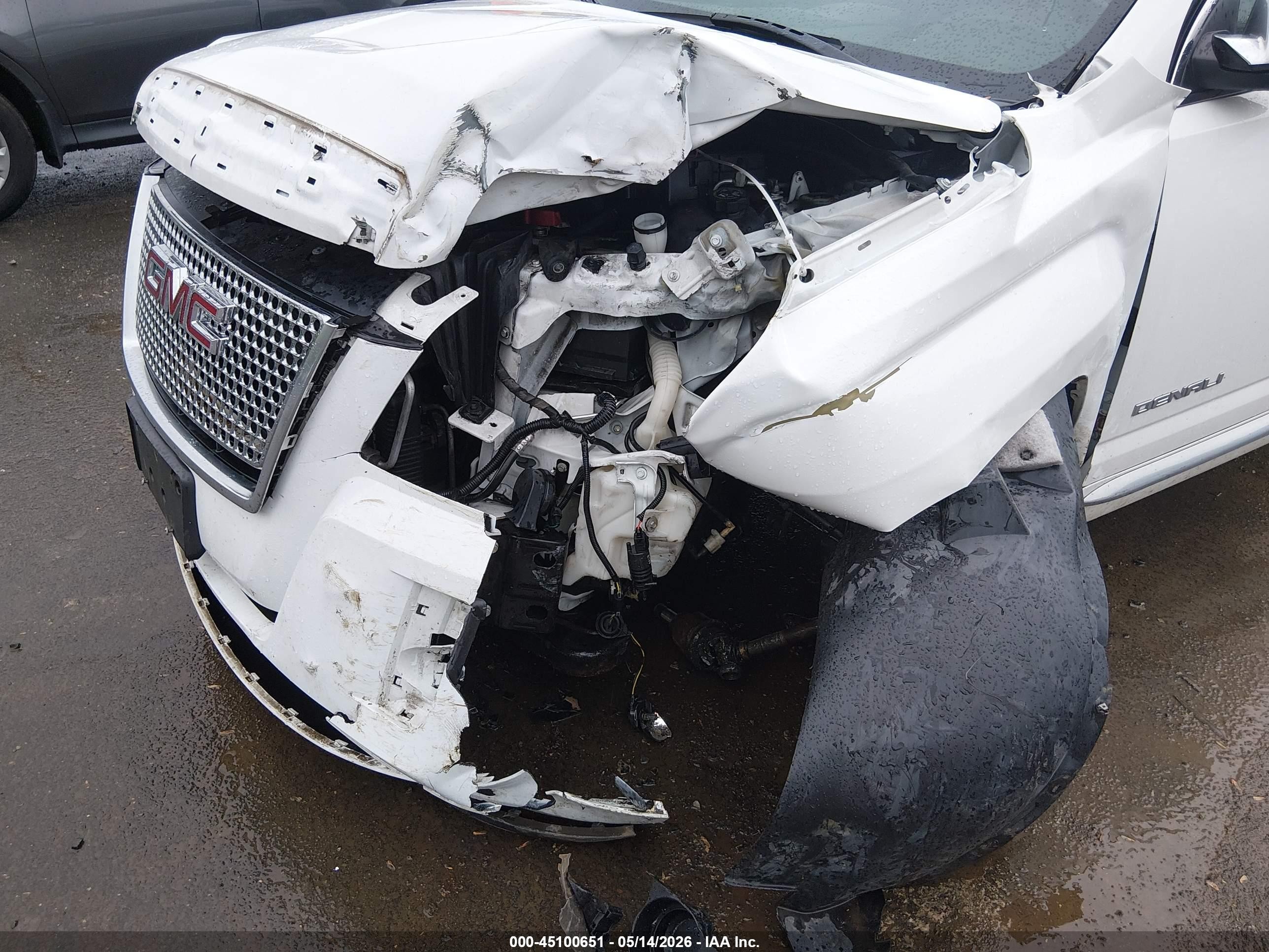 2015 Gmc Terrain Denali White vin: 2GKFLZE3XF6225409