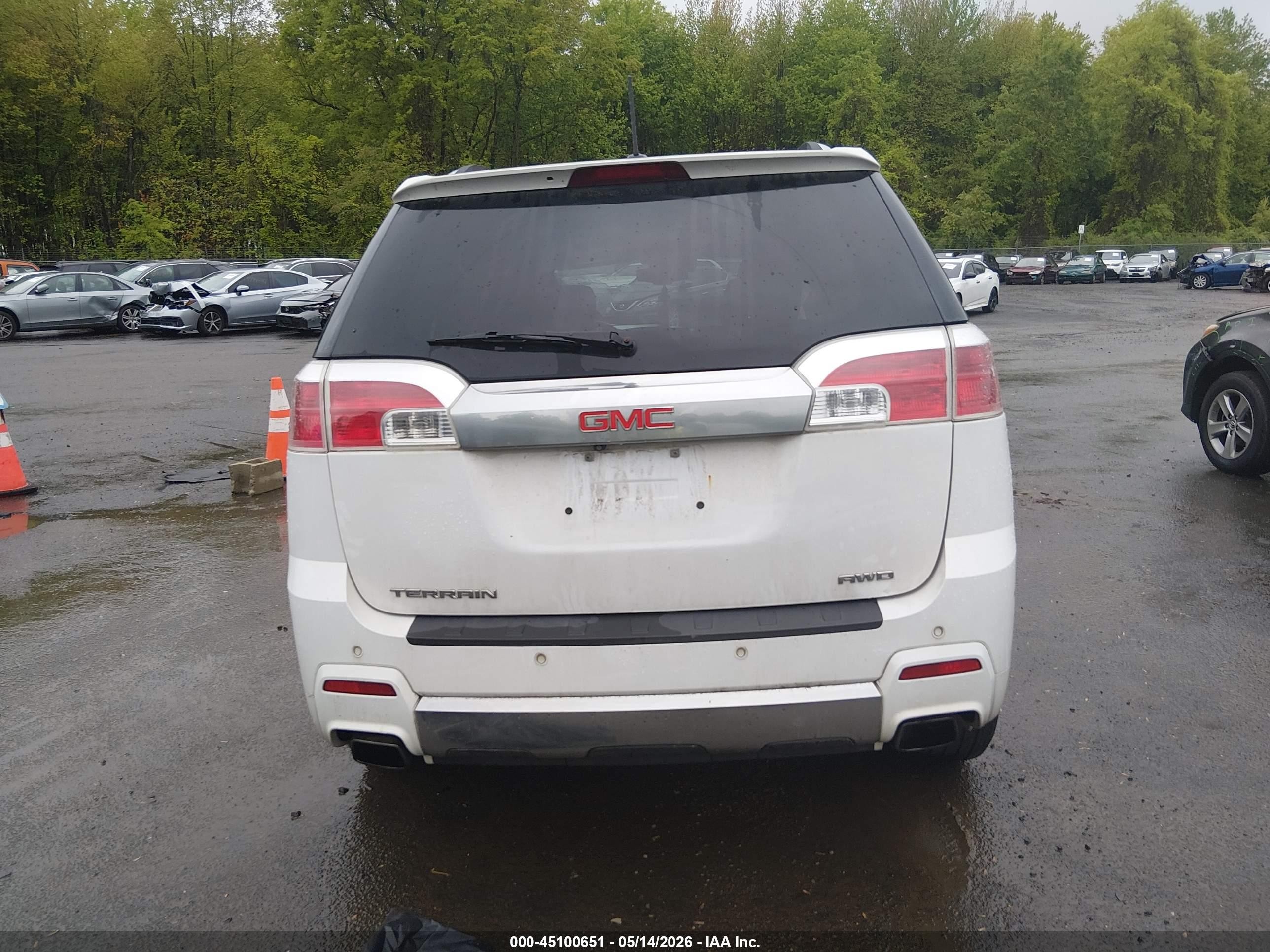 2015 Gmc Terrain Denali White vin: 2GKFLZE3XF6225409