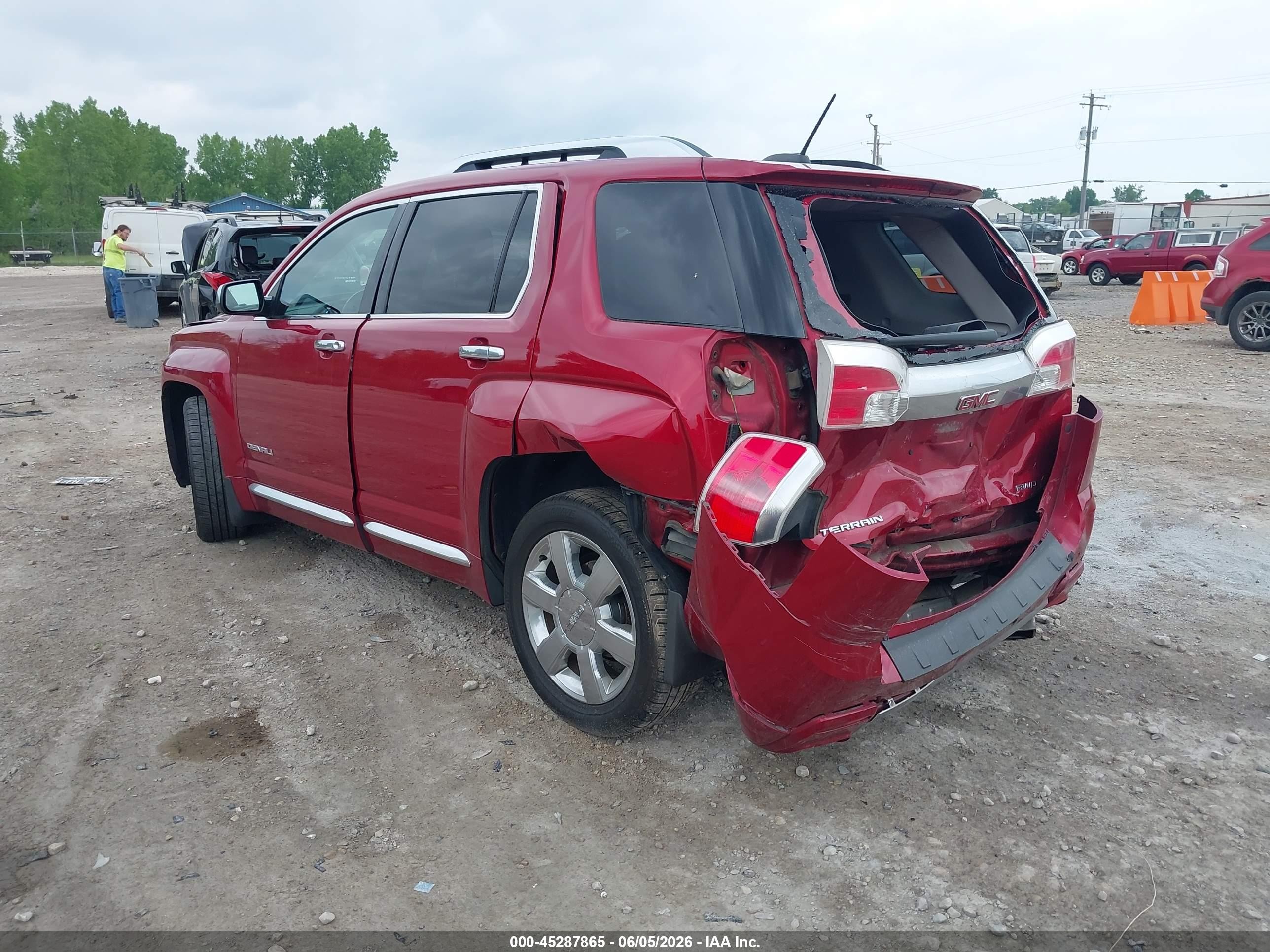 2015 Gmc Terrain Denali Red vin: 2GKFLZE3XF6425237