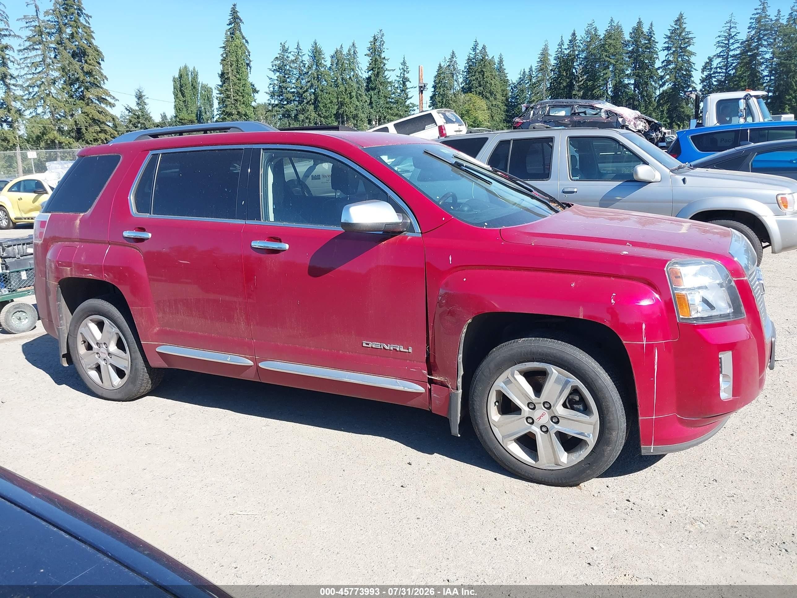 2014 Gmc Terrain Denali Red vin: 2GKFLZEK2E6150498