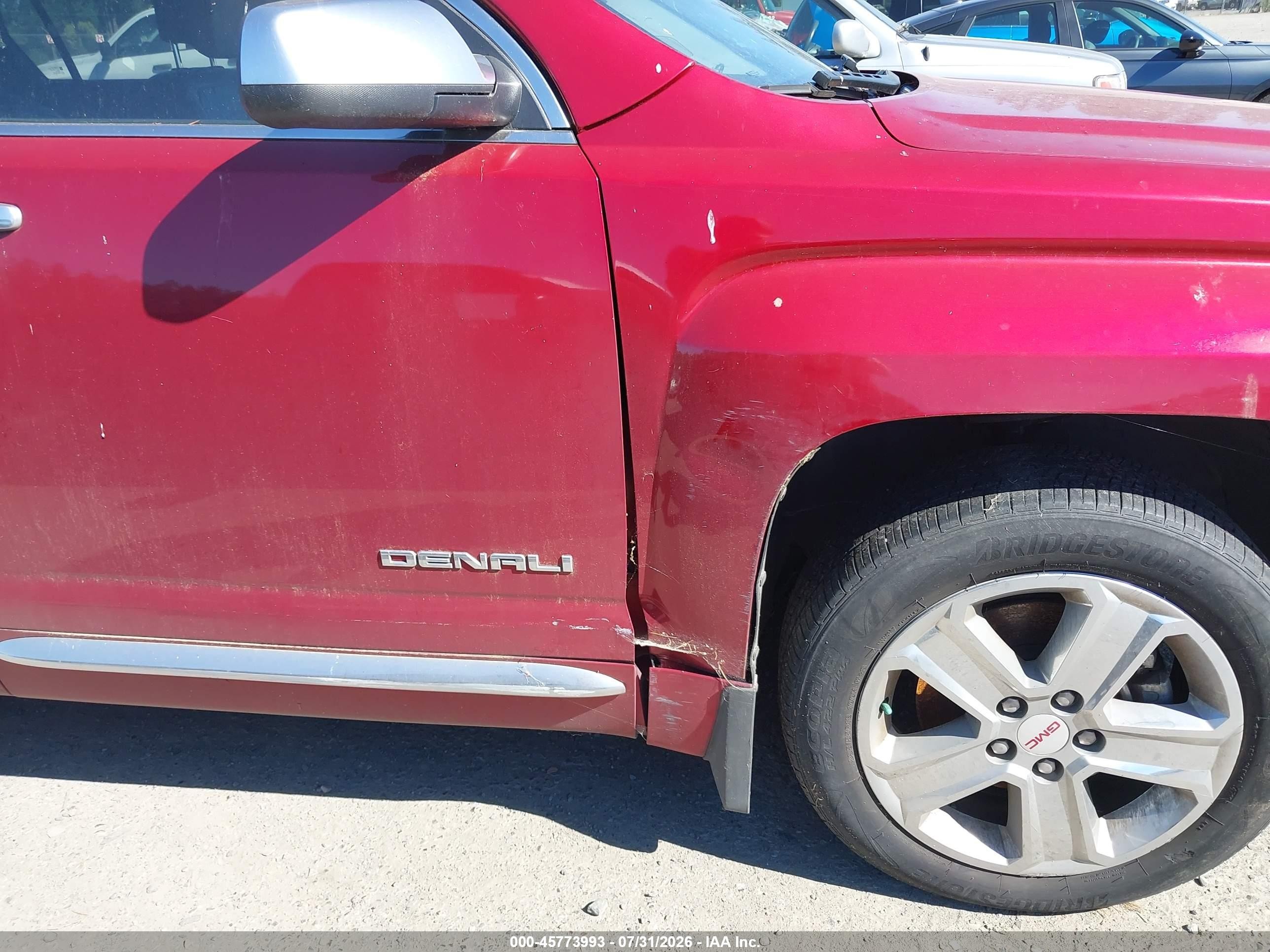 2014 Gmc Terrain Denali Red vin: 2GKFLZEK2E6150498