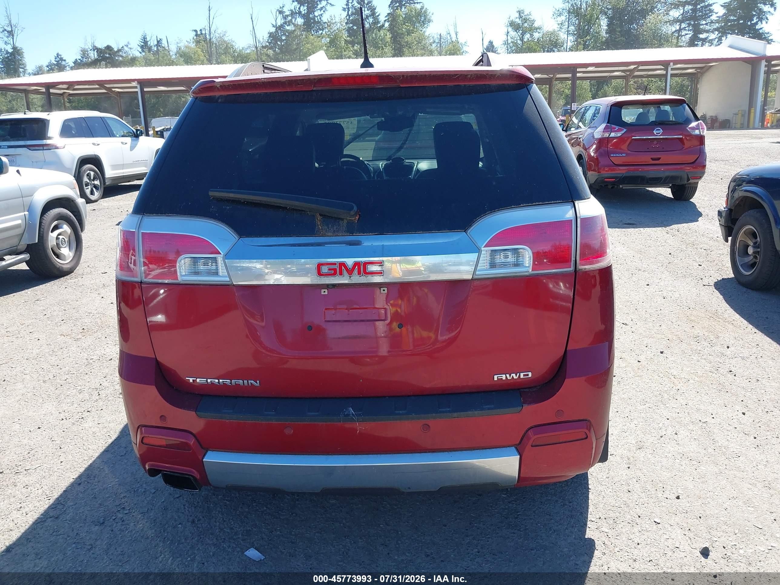 2014 Gmc Terrain Denali Red vin: 2GKFLZEK2E6150498