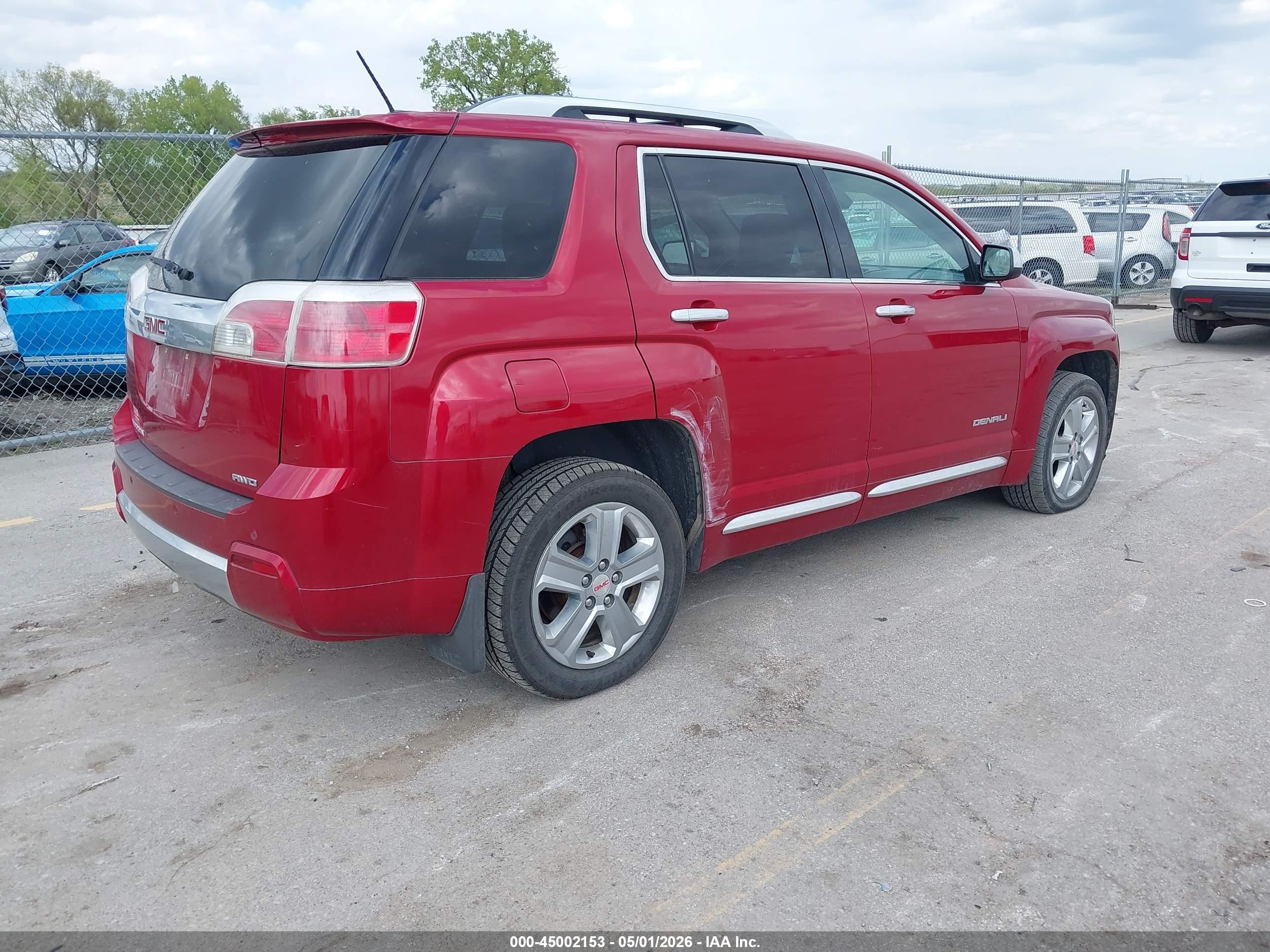 2015 Gmc Terrain Denali Red vin: 2GKFLZEK8F6204744