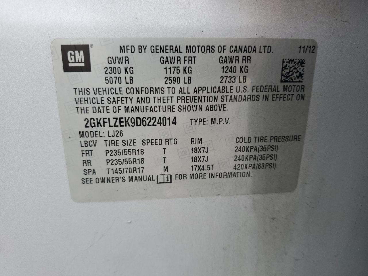 2013 Gmc Terrain Denali Silver vin: 2GKFLZEK9D6224014