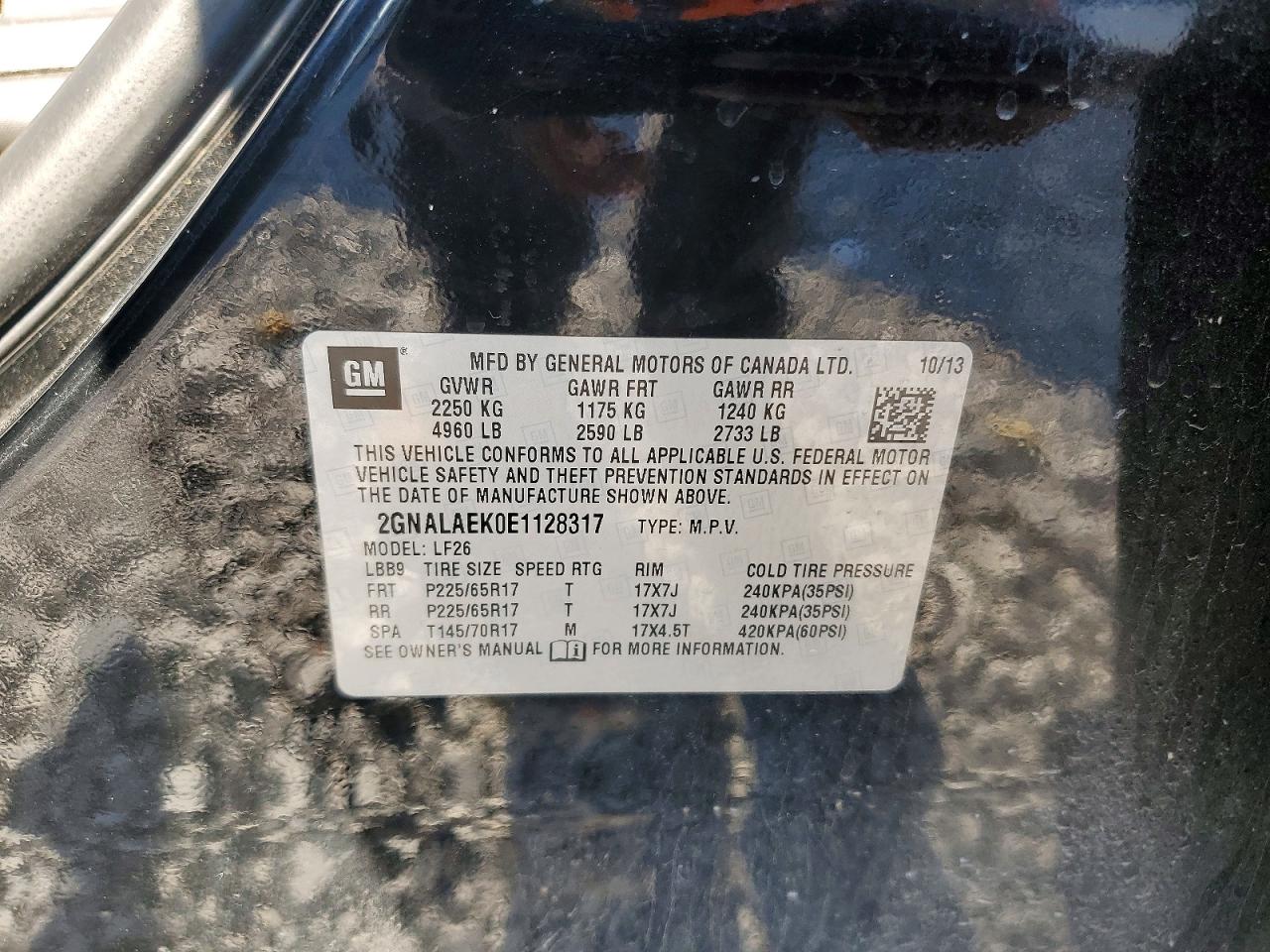 2014 Chevrolet Equinox Ls Черный vin: 2GNALAEK0E1128317