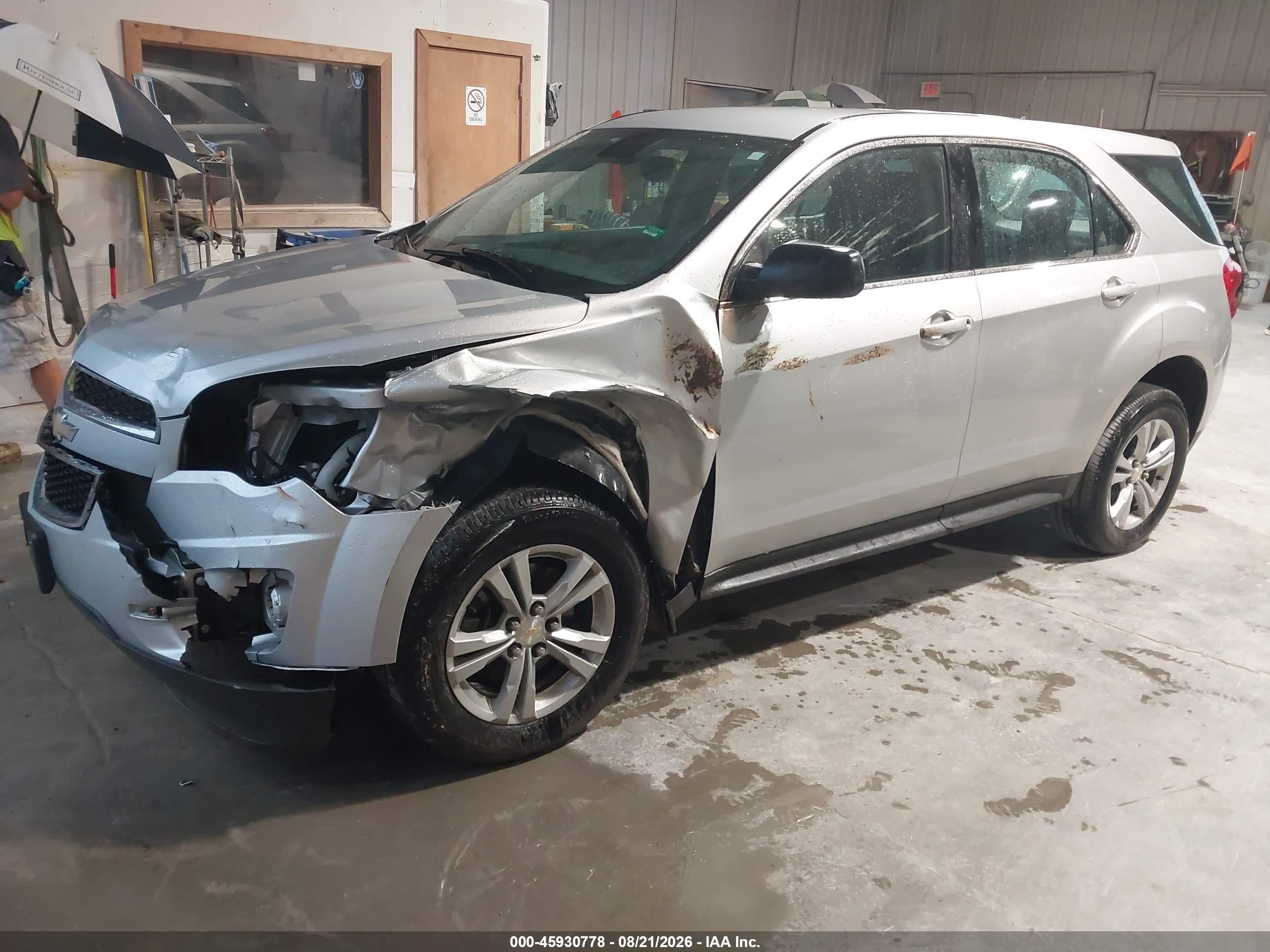 2014 Chevrolet Equinox Ls Silver vin: 2GNALAEK0E1156859