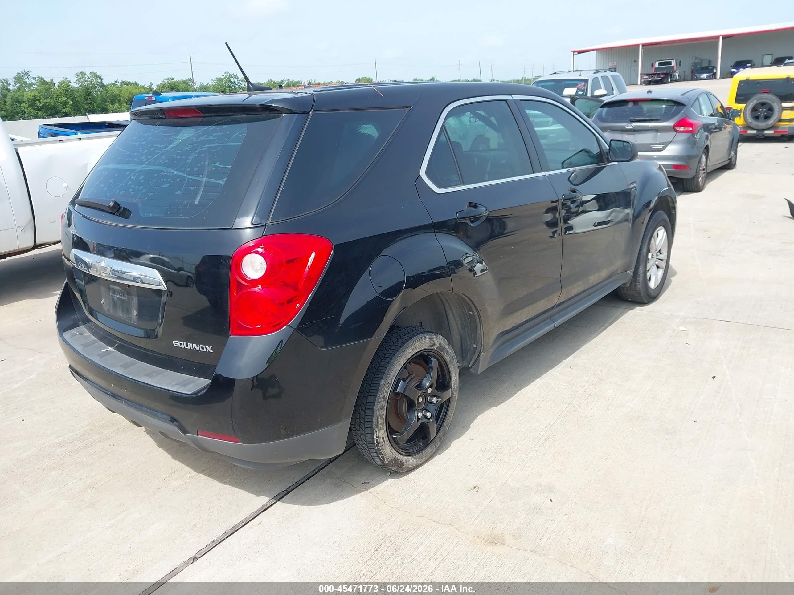 2014 Chevrolet Equinox Ls Black vin: 2GNALAEK0E6248279