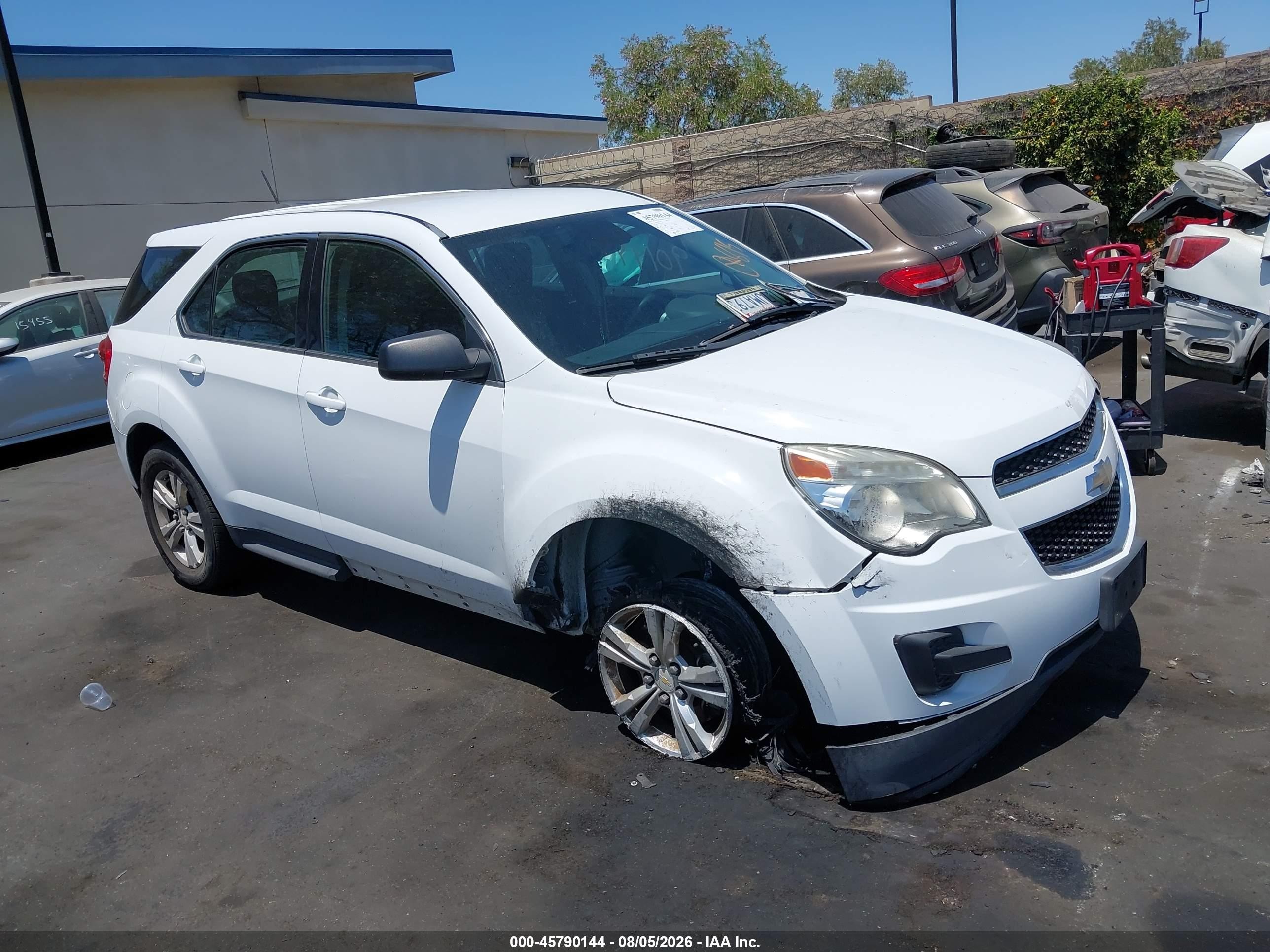 2015 Chevrolet Equinox Ls White vin: 2GNALAEK0F1112636