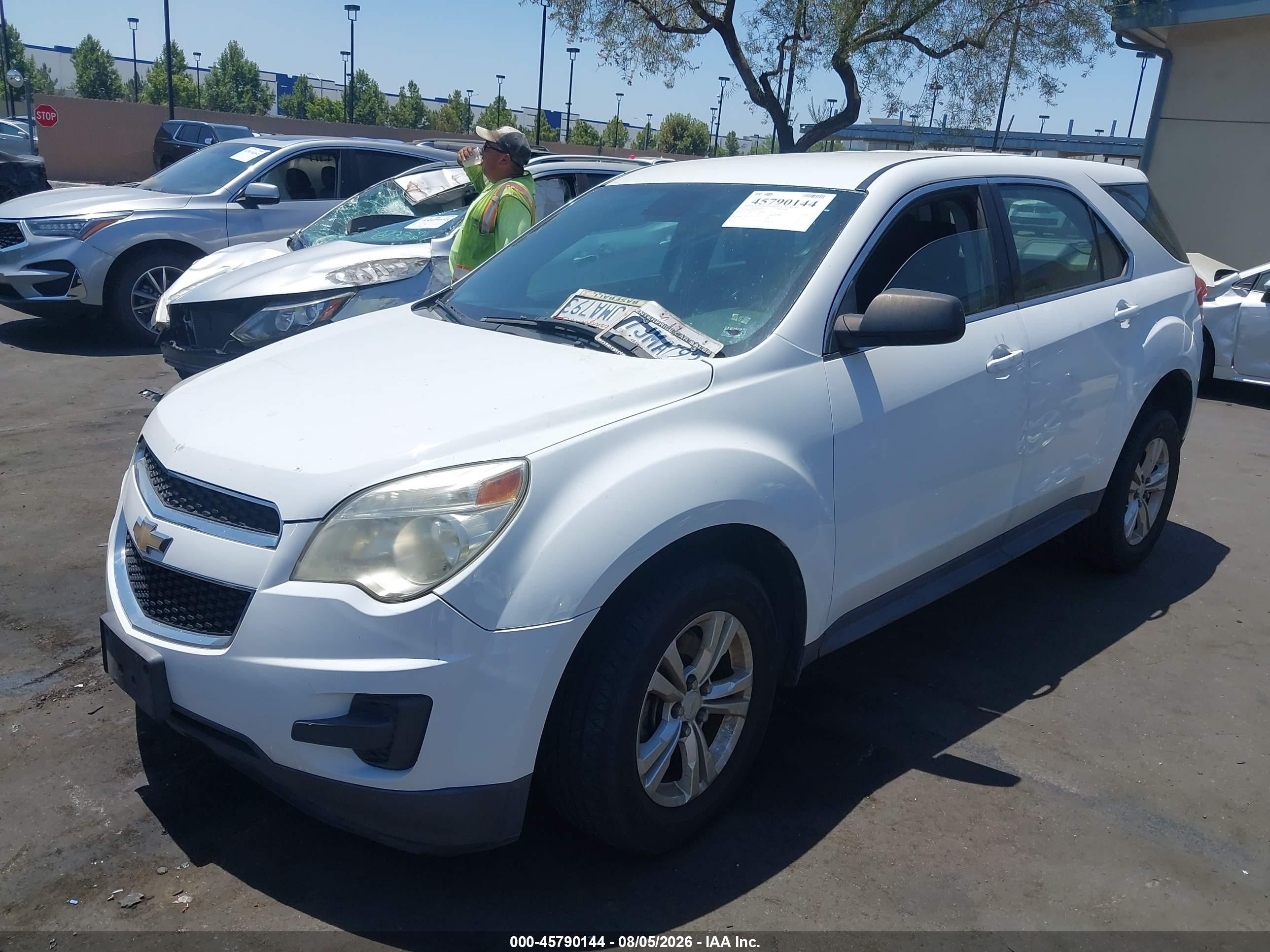 2015 Chevrolet Equinox Ls White vin: 2GNALAEK0F1112636