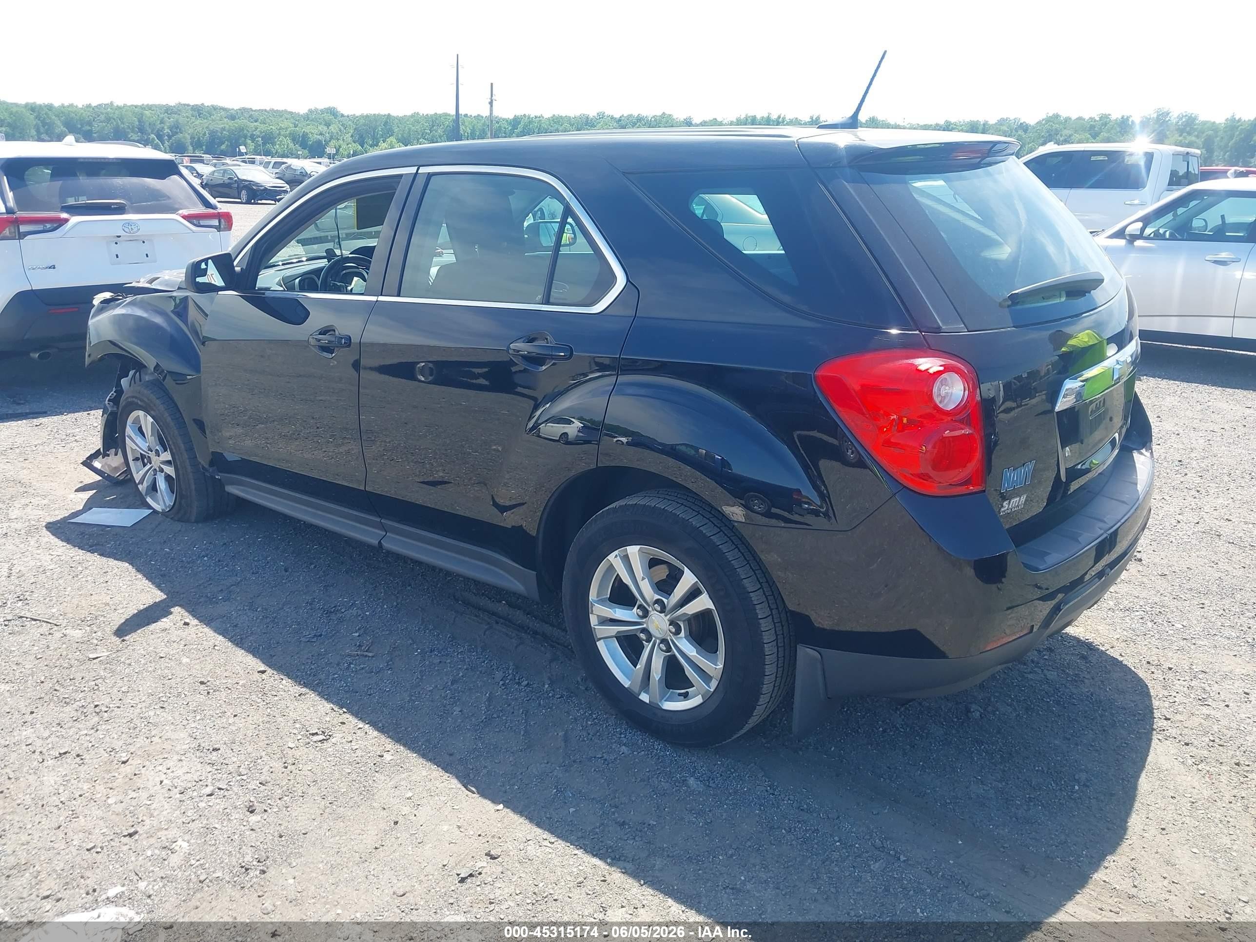 2014 Chevrolet Equinox Ls Black vin: 2GNALAEK1E6212228