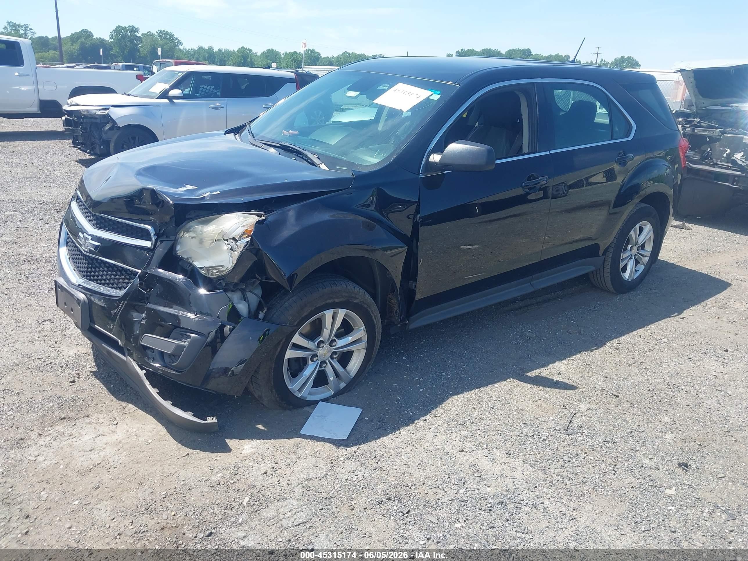 2014 Chevrolet Equinox Ls Black vin: 2GNALAEK1E6212228