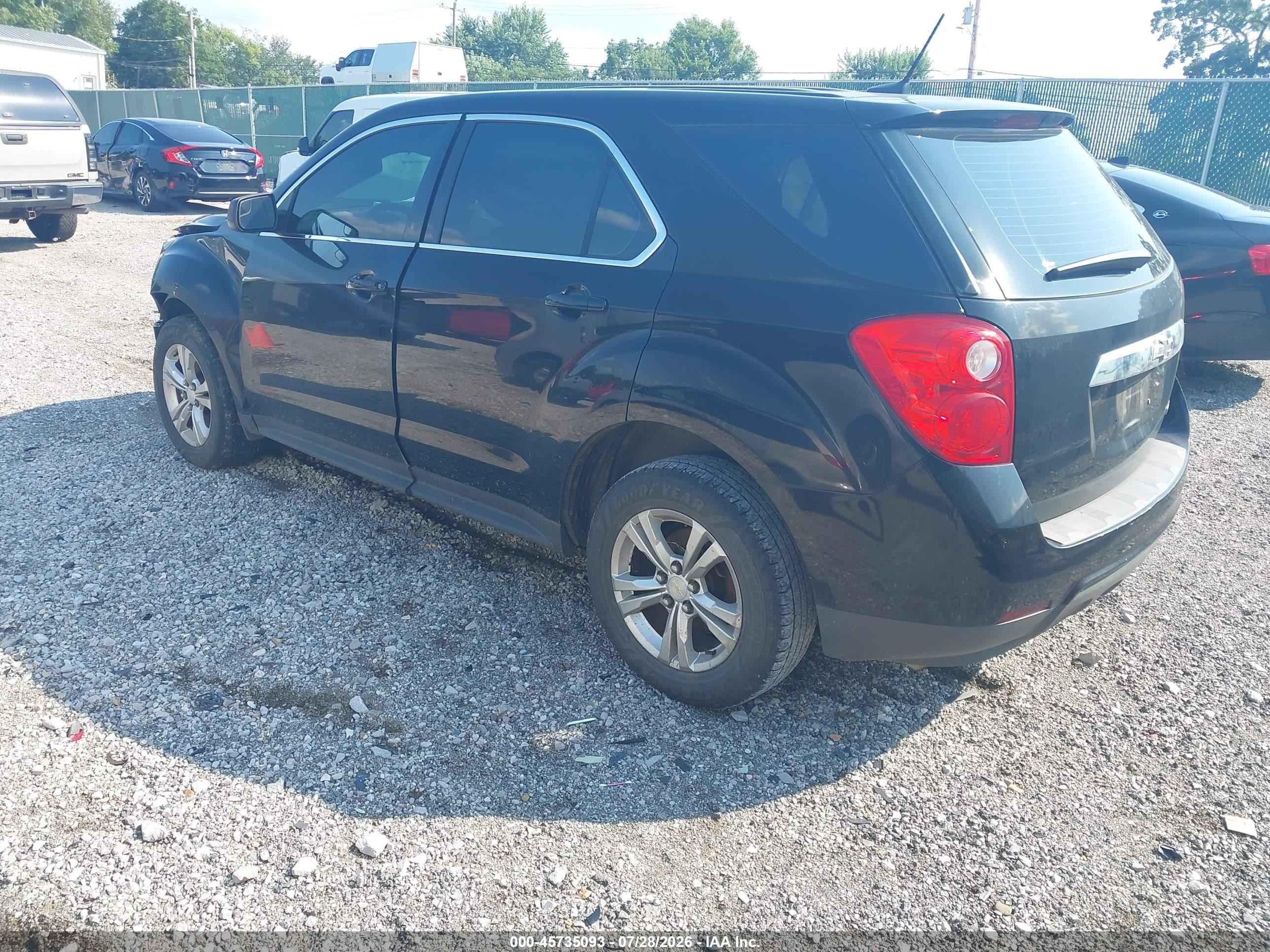 2014 Chevrolet Equinox Ls Black vin: 2GNALAEK1E6291352
