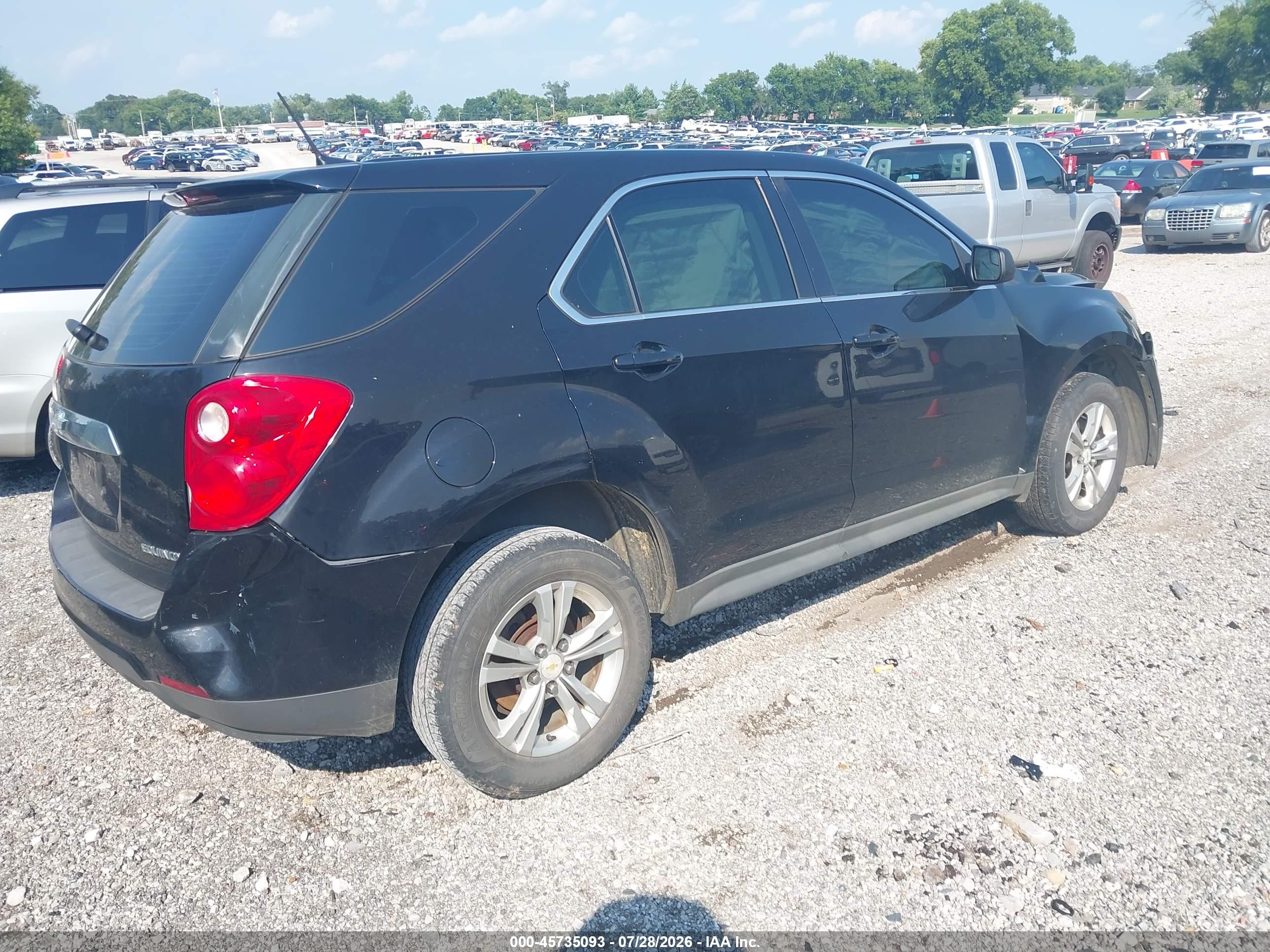 2014 Chevrolet Equinox Ls Black vin: 2GNALAEK1E6291352