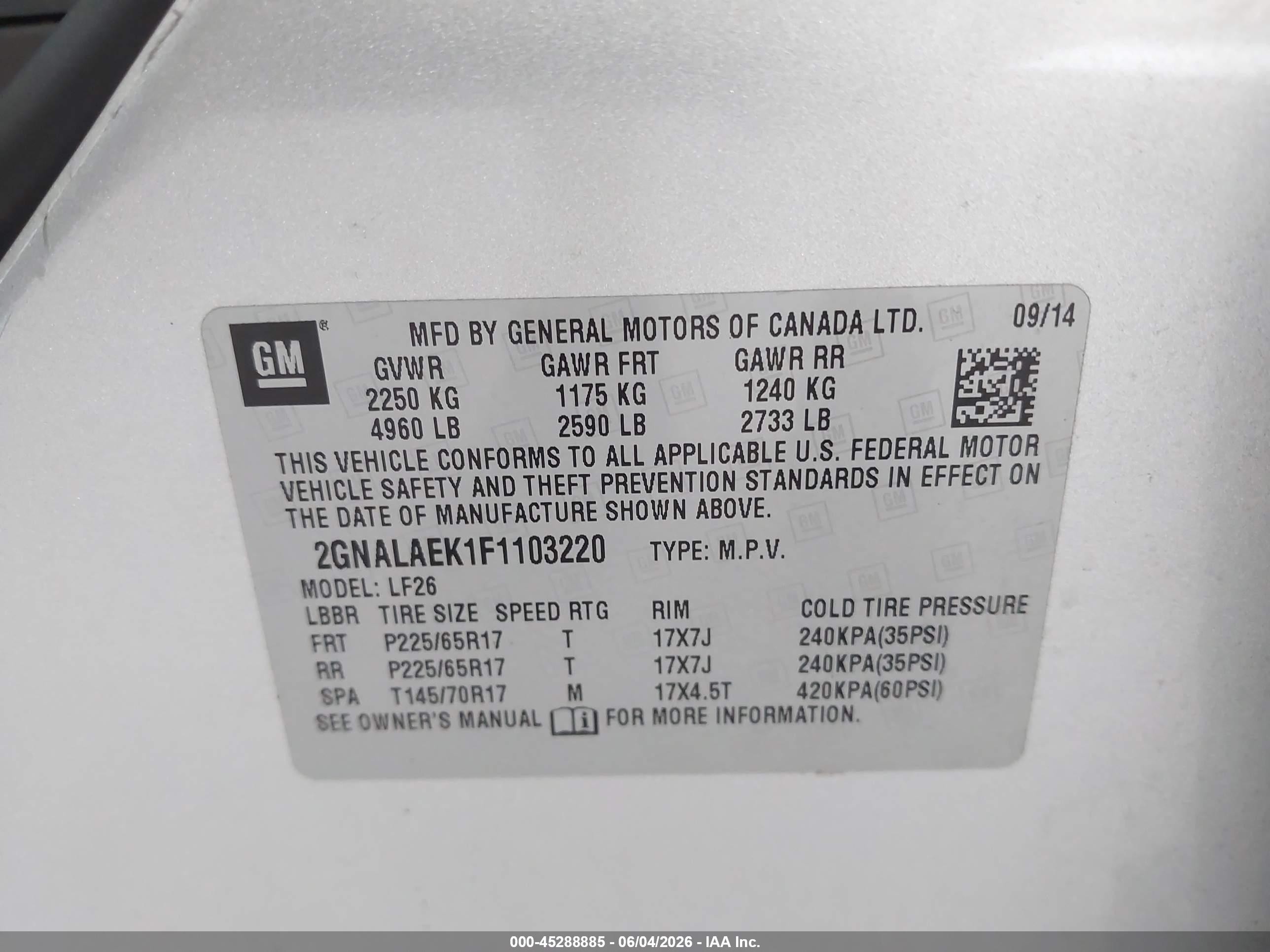 2015 Chevrolet Equinox Ls Silver vin: 2GNALAEK1F1103220